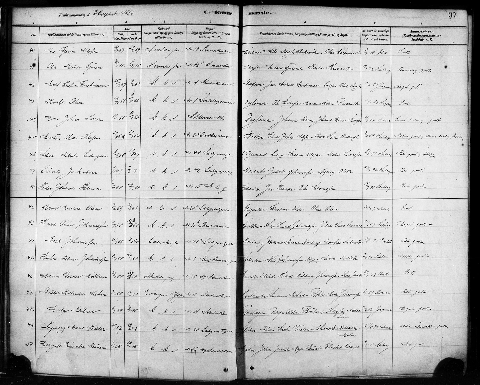 Sandviken Sokneprestembete, AV/SAB-A-77601/H/Ha/L0002: Ministerialbok nr. A 2, 1878-1896, s. 37