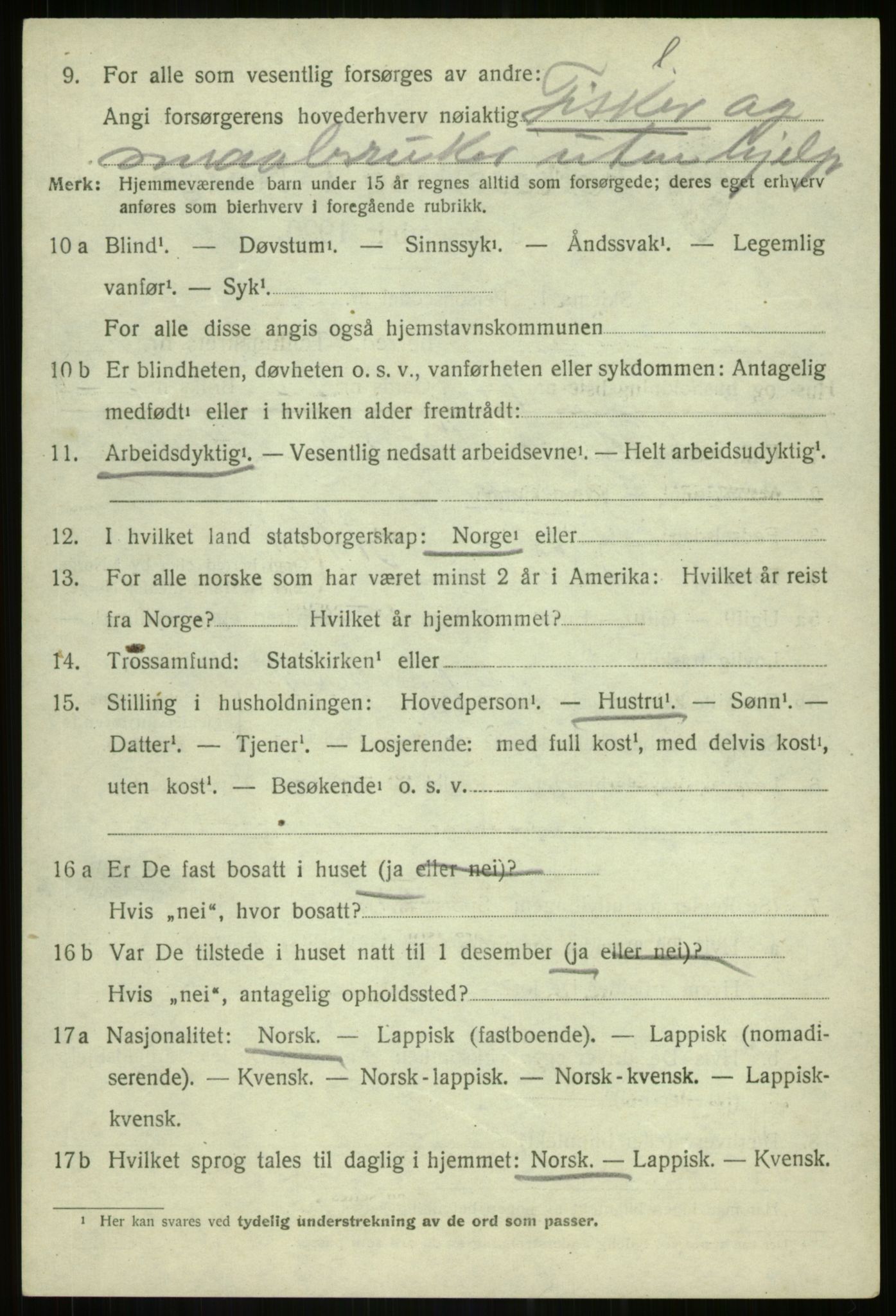 SATØ, Folketelling 1920 for 1931 Lenvik herred, 1920, s. 9253