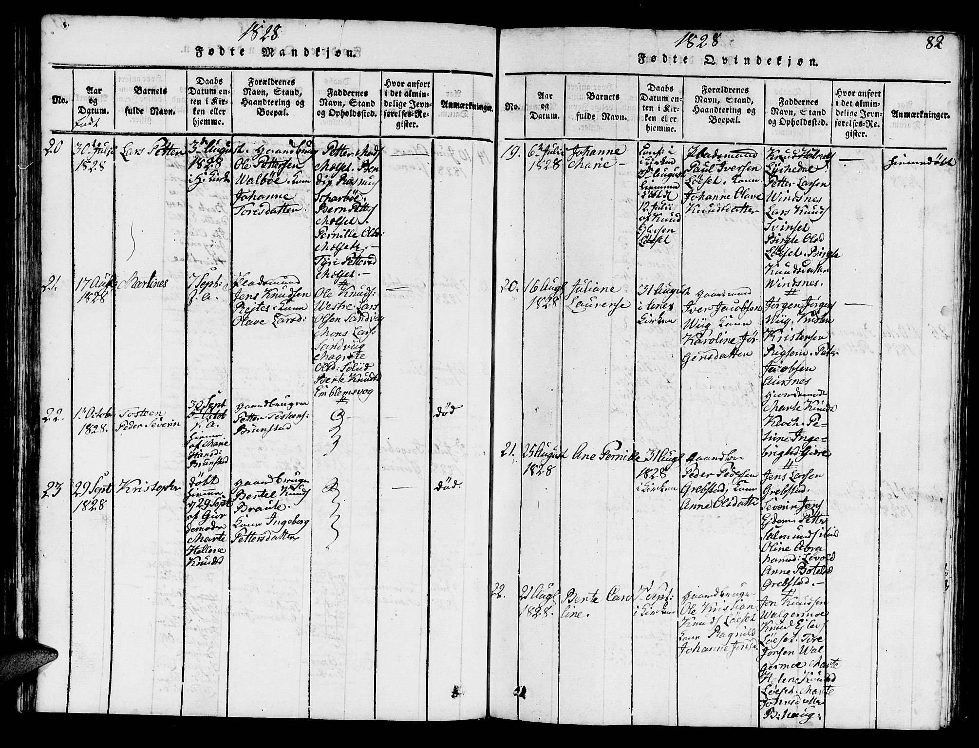 Ministerialprotokoller, klokkerbøker og fødselsregistre - Møre og Romsdal, AV/SAT-A-1454/522/L0322: Klokkerbok nr. 522C01, 1816-1830, s. 82