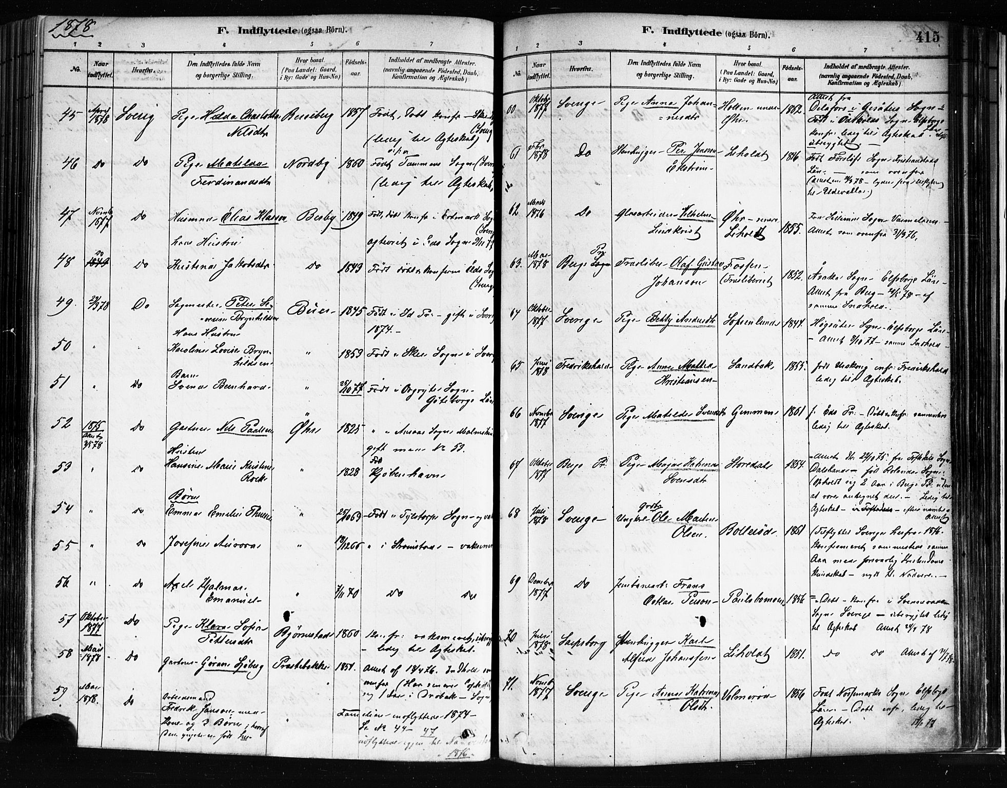 Idd prestekontor Kirkebøker, AV/SAO-A-10911/F/Fc/L0006b: Ministerialbok nr. III 6B, 1878-1903, s. 415