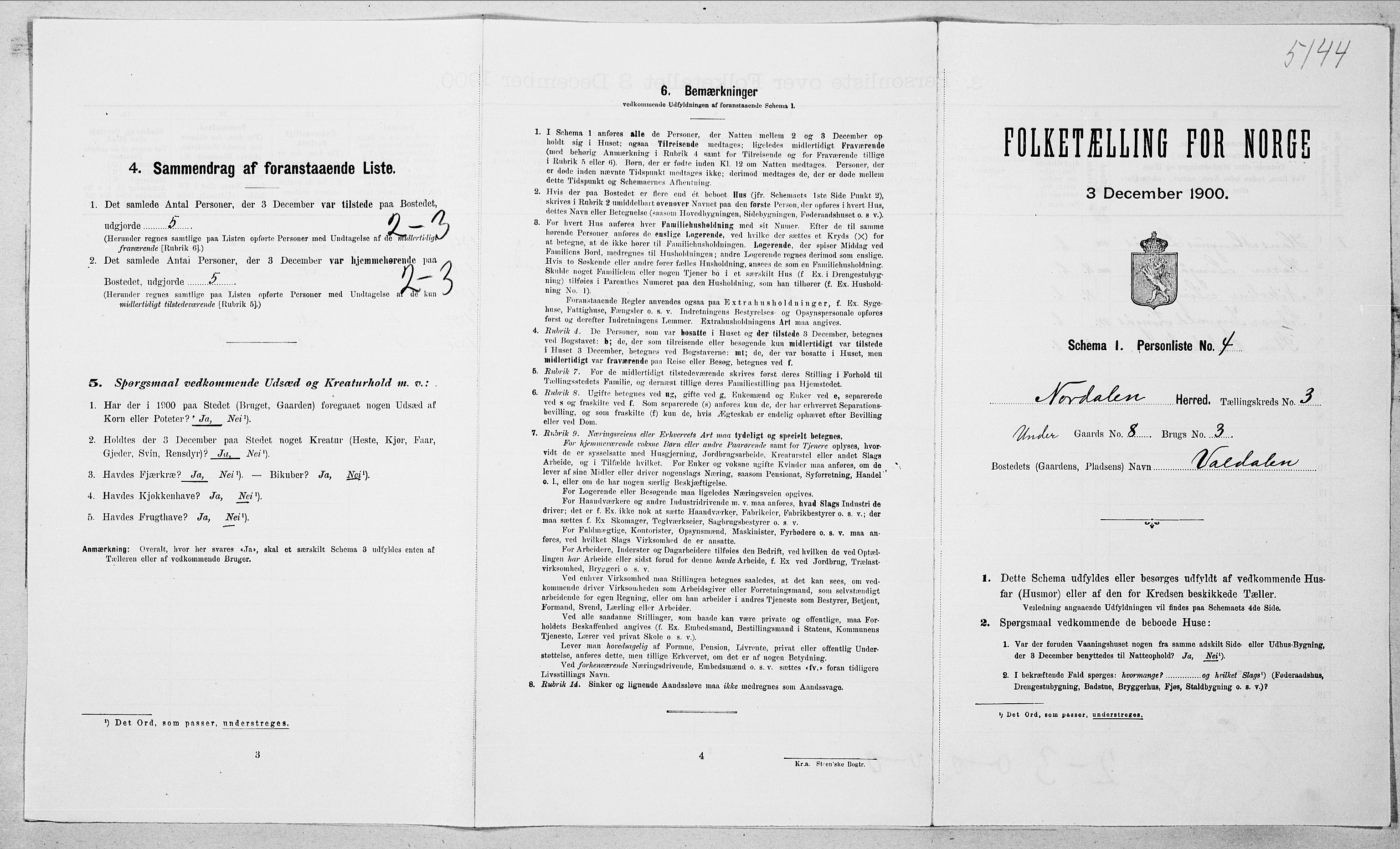 SAT, Folketelling 1900 for 1524 Norddal herred, 1900, s. 196