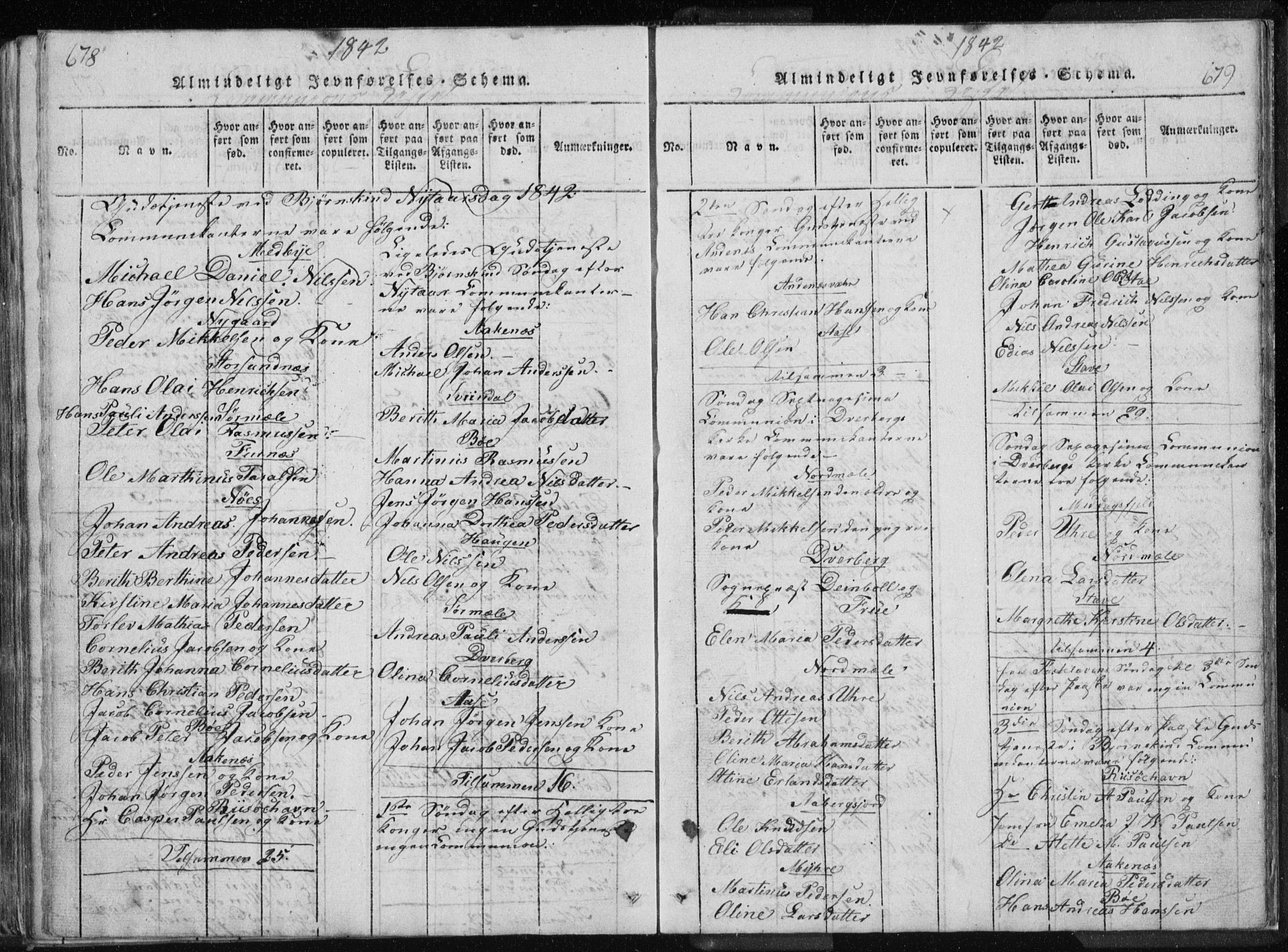 Ministerialprotokoller, klokkerbøker og fødselsregistre - Nordland, AV/SAT-A-1459/897/L1411: Klokkerbok nr. 897C01, 1820-1866, s. 678-679