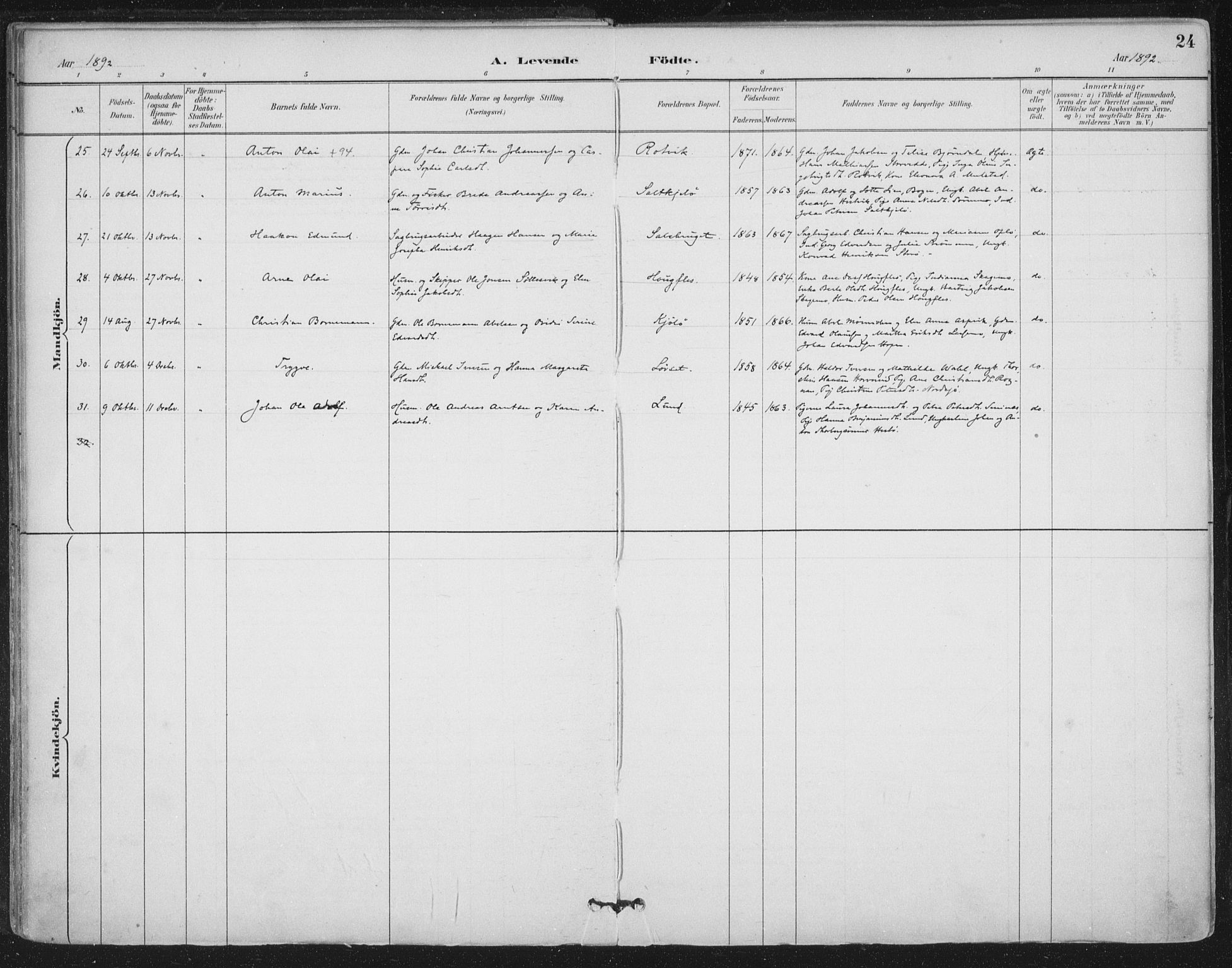 Ministerialprotokoller, klokkerbøker og fødselsregistre - Nord-Trøndelag, SAT/A-1458/780/L0644: Ministerialbok nr. 780A08, 1886-1903, s. 24