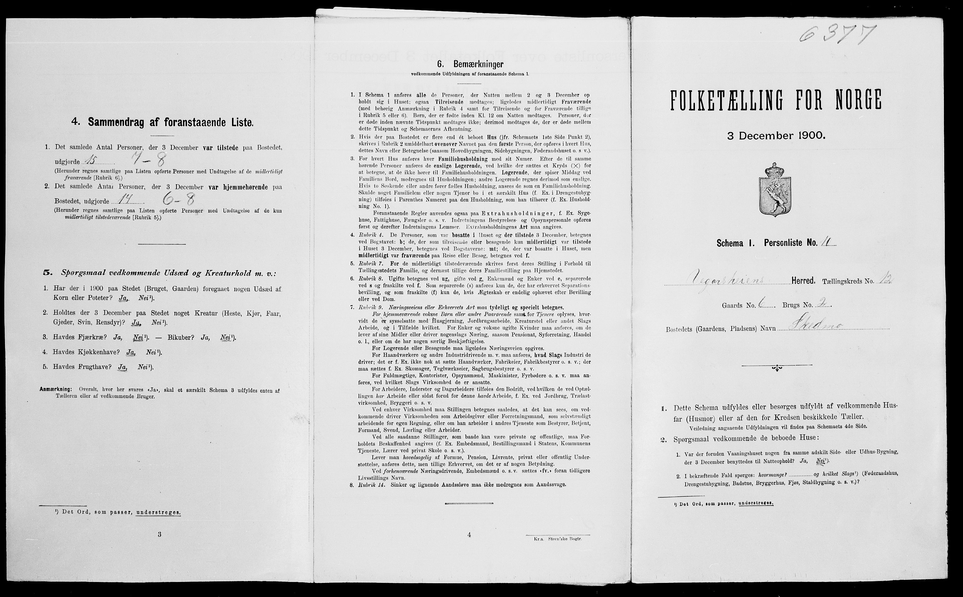 SAK, Folketelling 1900 for 0912 Vegårshei herred, 1900, s. 631