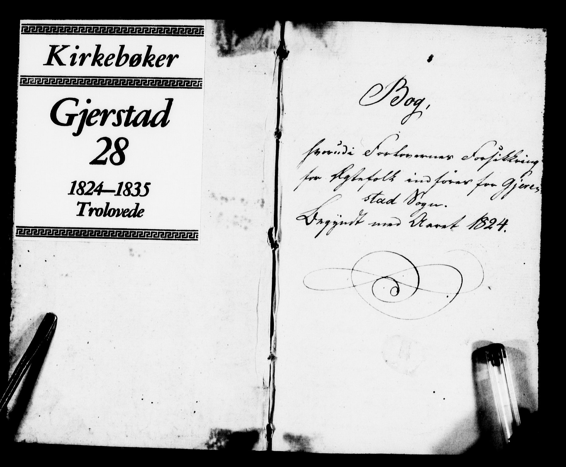 Gjerstad sokneprestkontor, SAK/1111-0014/J/Jd/L0007: Forlovererklæringer nr. A VI 41, 1824-1835