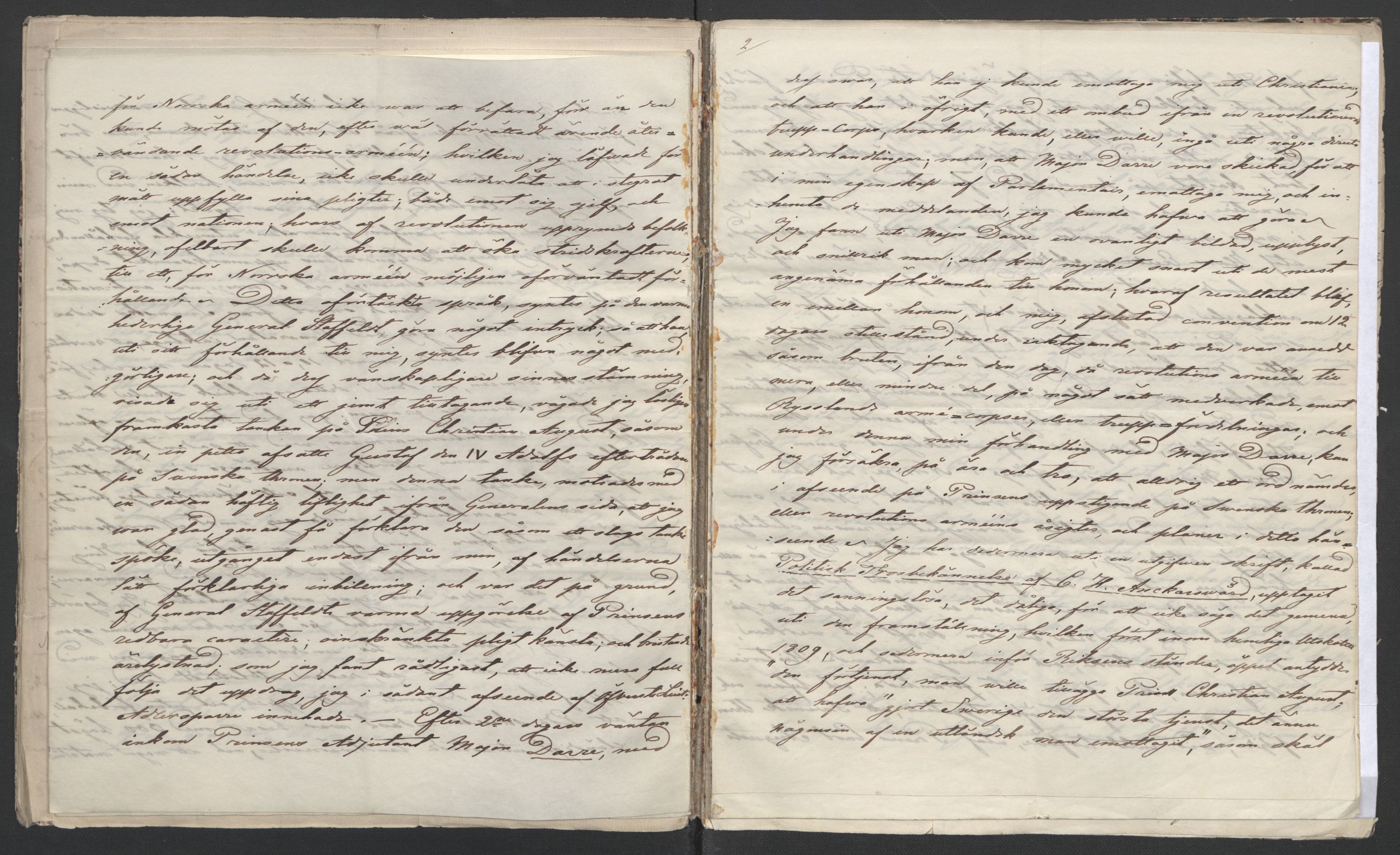 Faye, Andreas, AV/RA-PA-0015/F/Fh/L0028/0002: -- / Optegnelser ang. begivenhedene 1807-1814, af oberst Brock, Carl H. Anckarsvärd, Gustaf Hjerta m.fl. (afg. i samme anledning), s. 27