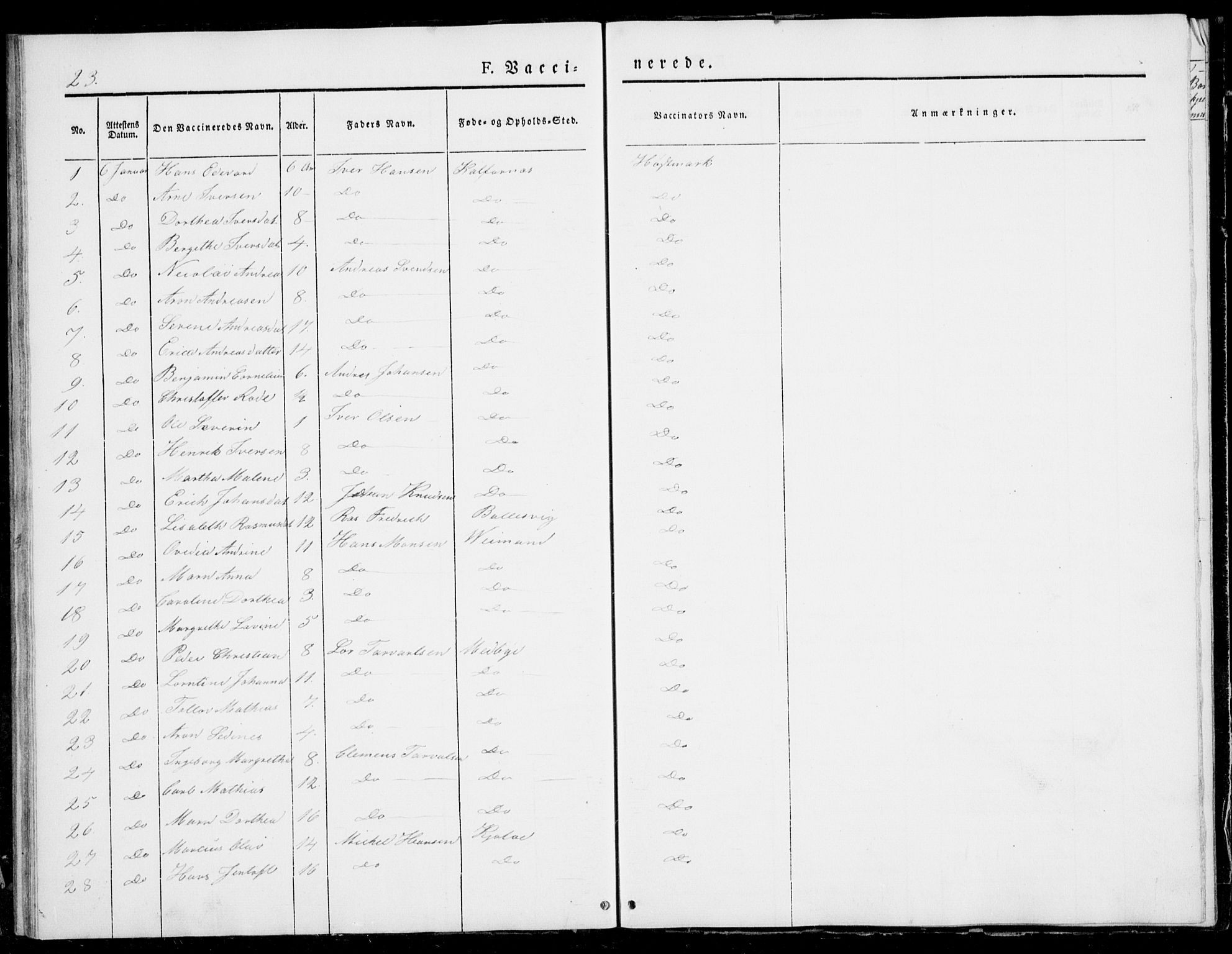 Berg sokneprestkontor, SATØ/S-1318/G/Ga/Gab/L0001klokker: Klokkerbok nr. 1, 1843-1851, s. 23