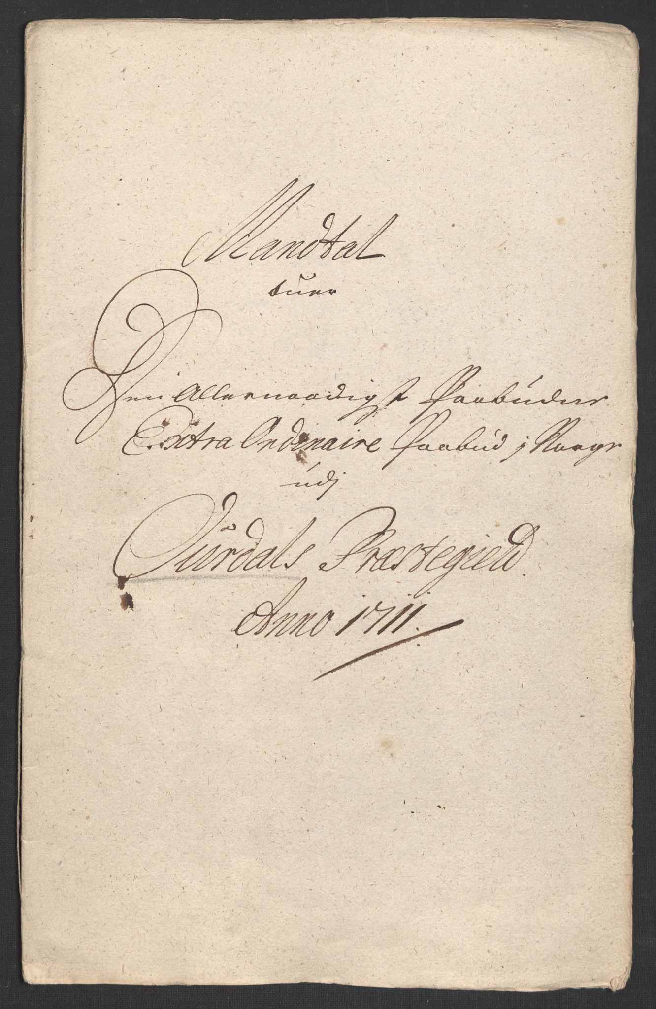 Rentekammeret inntil 1814, Reviderte regnskaper, Fogderegnskap, RA/EA-4092/R18/L1308: Fogderegnskap Hadeland, Toten og Valdres, 1711, s. 343