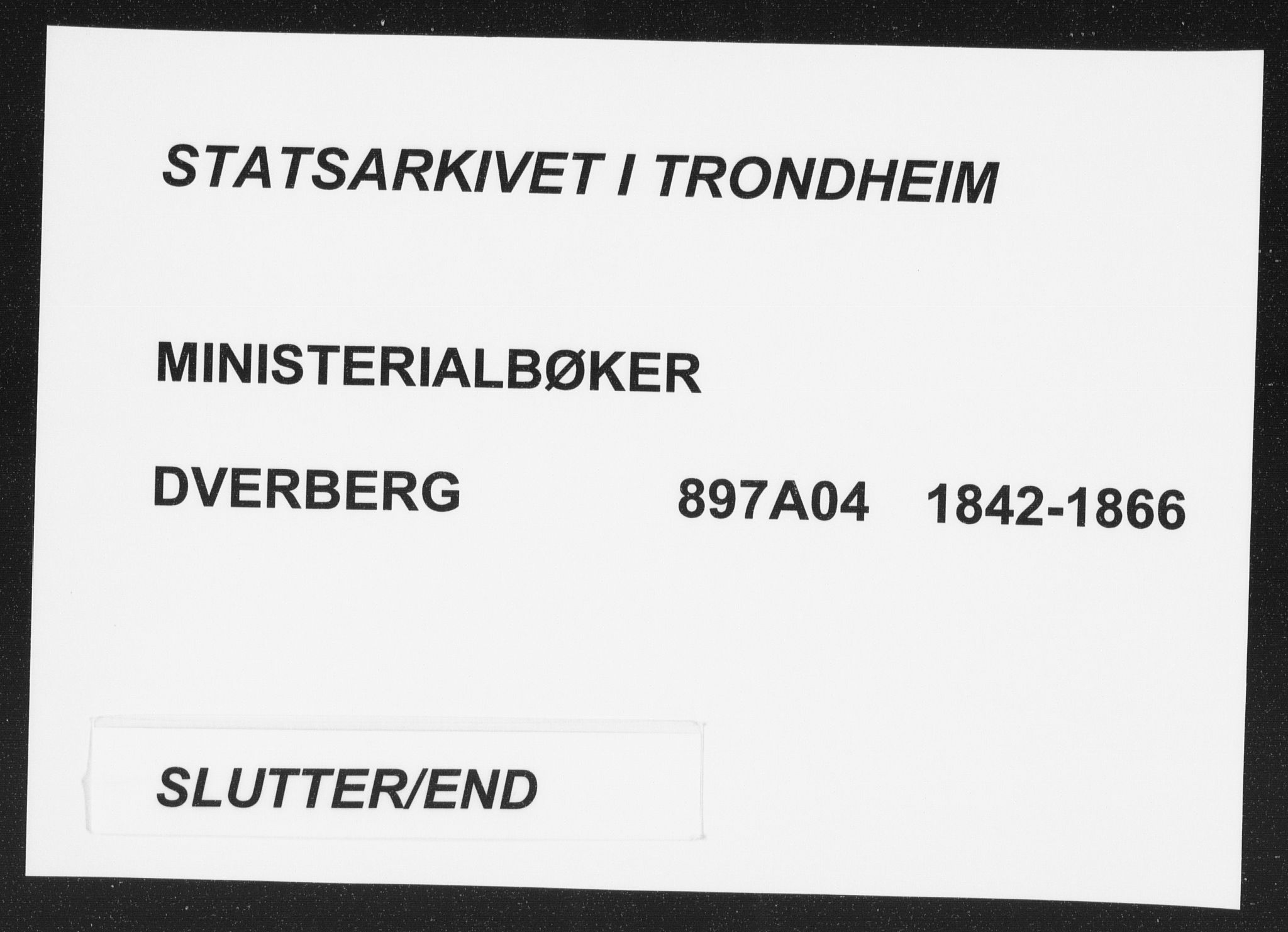 Ministerialprotokoller, klokkerbøker og fødselsregistre - Nordland, SAT/A-1459/897/L1396: Ministerialbok nr. 897A04, 1842-1866