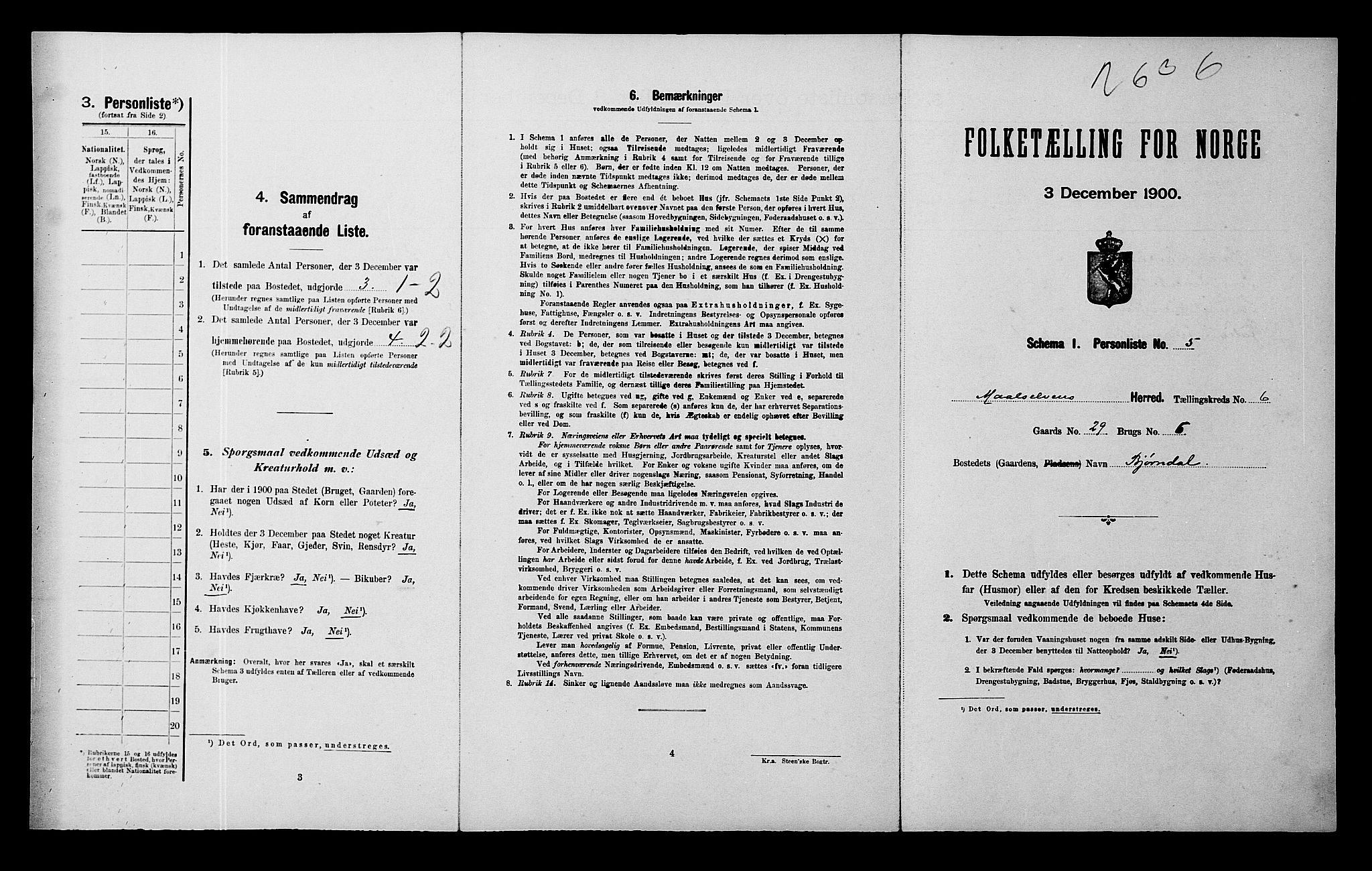 SATØ, Folketelling 1900 for 1924 Målselv herred, 1900, s. 462