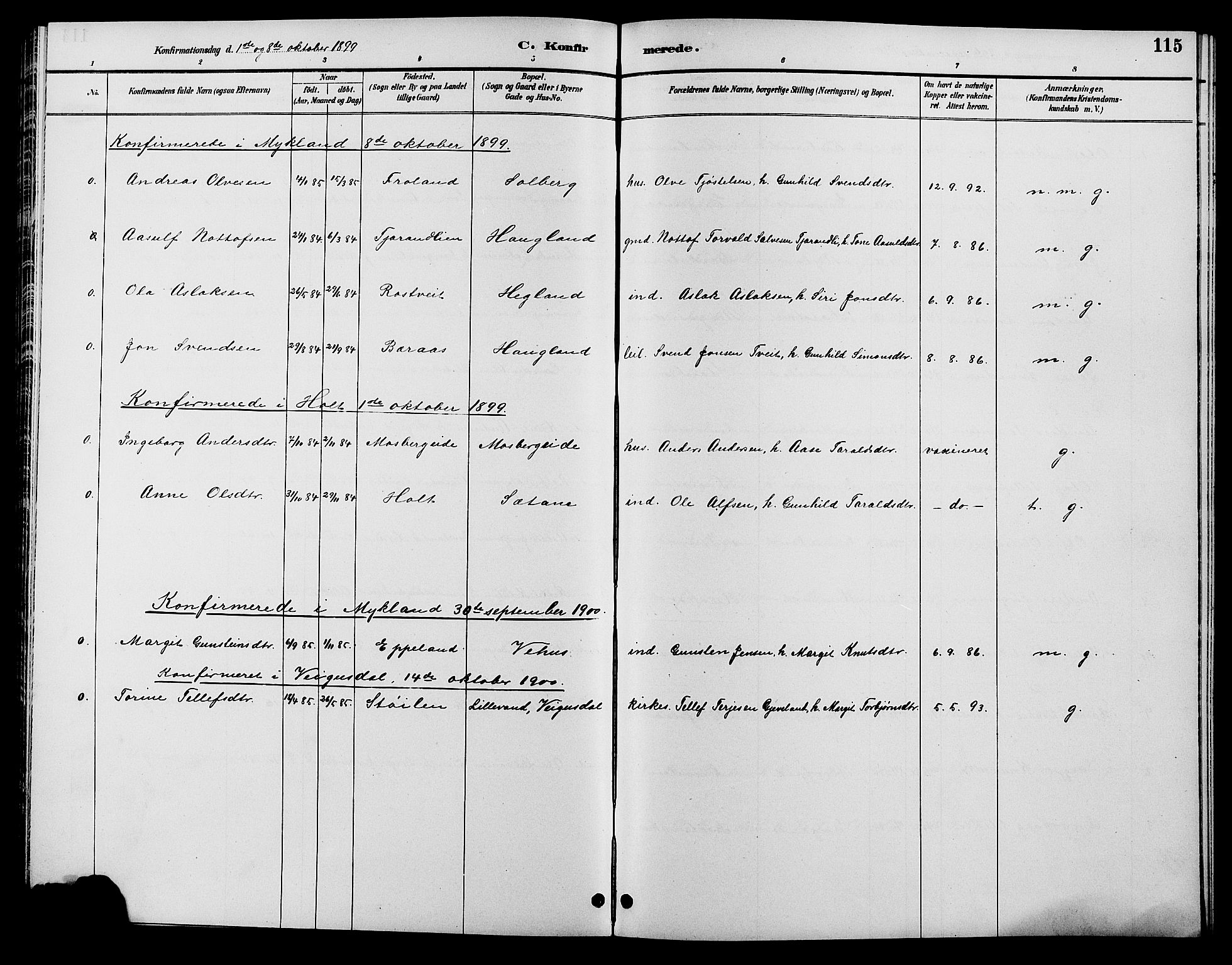 Åmli sokneprestkontor, SAK/1111-0050/F/Fb/Fbc/L0004: Klokkerbok nr. B 4, 1889-1902, s. 116