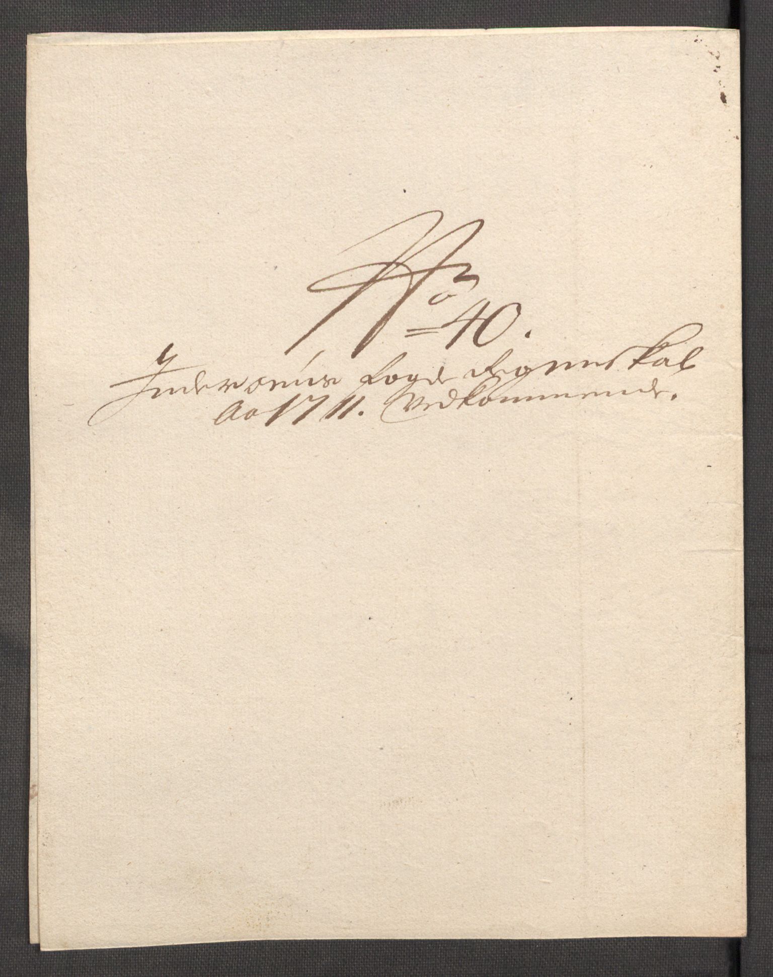 Rentekammeret inntil 1814, Reviderte regnskaper, Fogderegnskap, AV/RA-EA-4092/R63/L4319: Fogderegnskap Inderøy, 1711, s. 157