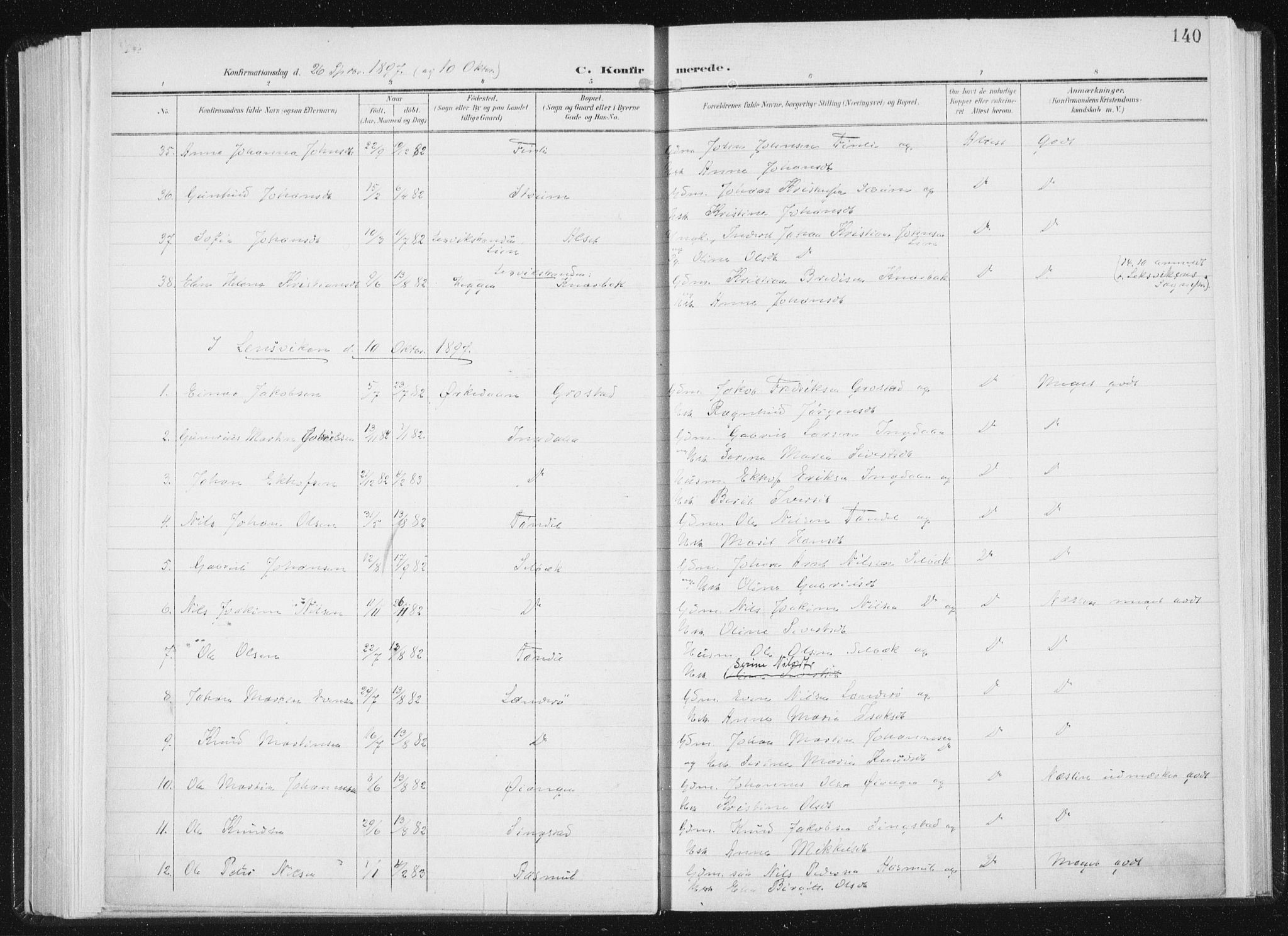 Ministerialprotokoller, klokkerbøker og fødselsregistre - Sør-Trøndelag, SAT/A-1456/647/L0635: Ministerialbok nr. 647A02, 1896-1911, s. 140