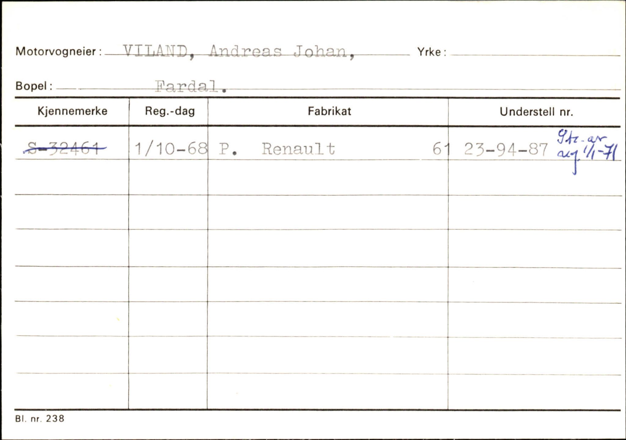 Statens vegvesen, Sogn og Fjordane vegkontor, SAB/A-5301/4/F/L0125: Eigarregister Sogndal V-Å. Aurland A-Å. Fjaler A-N, 1945-1975, s. 108