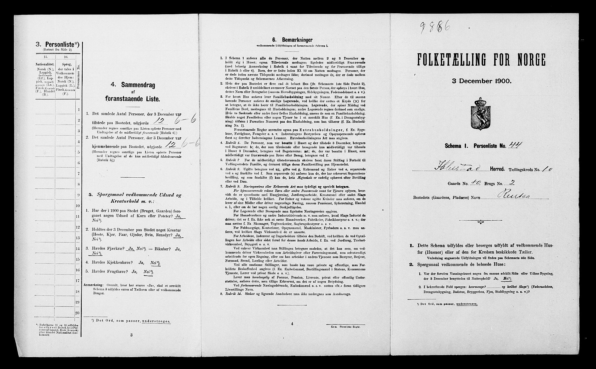 SATØ, Folketelling 1900 for 1917 Ibestad herred, 1900, s. 1336