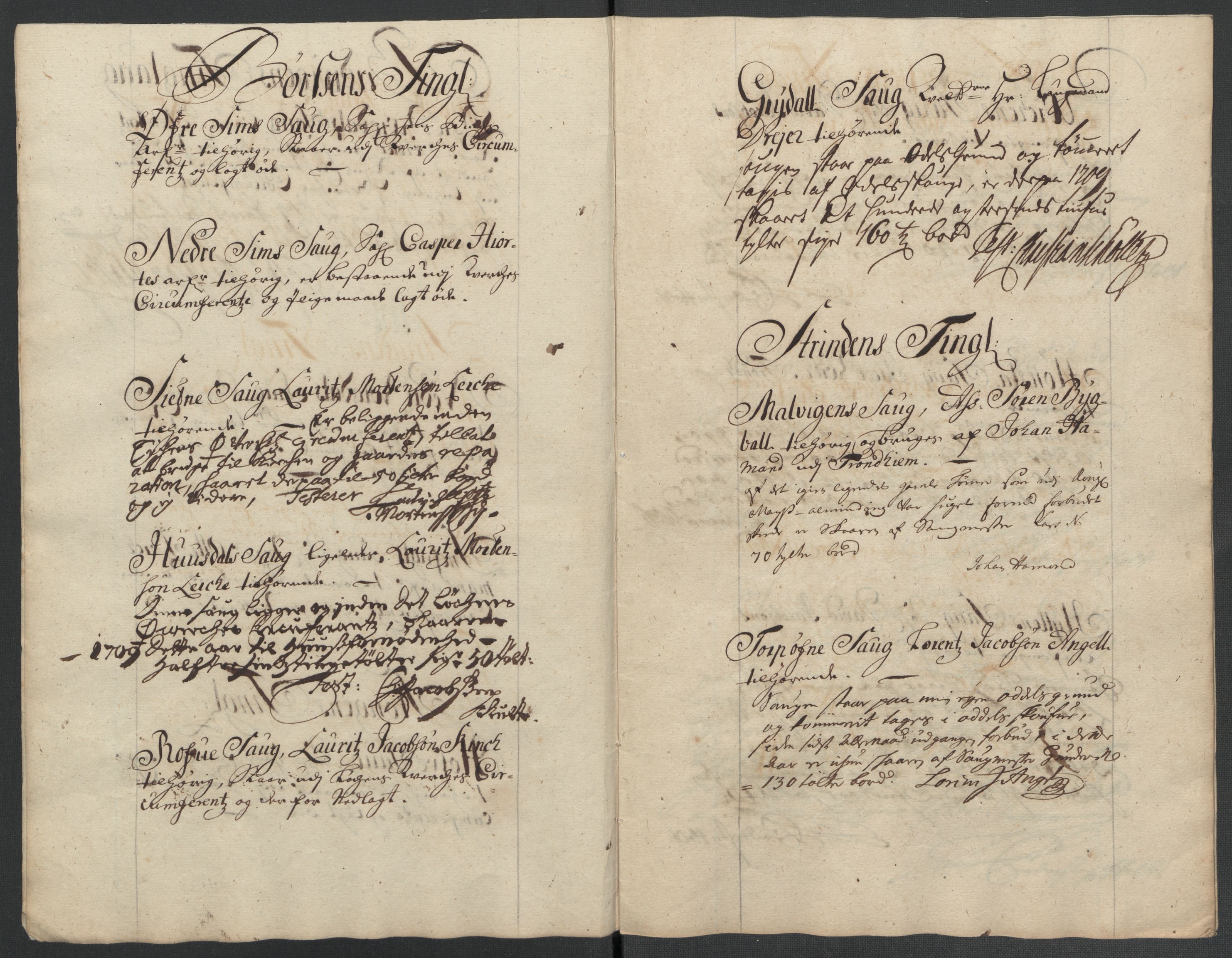 Rentekammeret inntil 1814, Reviderte regnskaper, Fogderegnskap, RA/EA-4092/R61/L4111: Fogderegnskap Strinda og Selbu, 1709-1710, s. 99