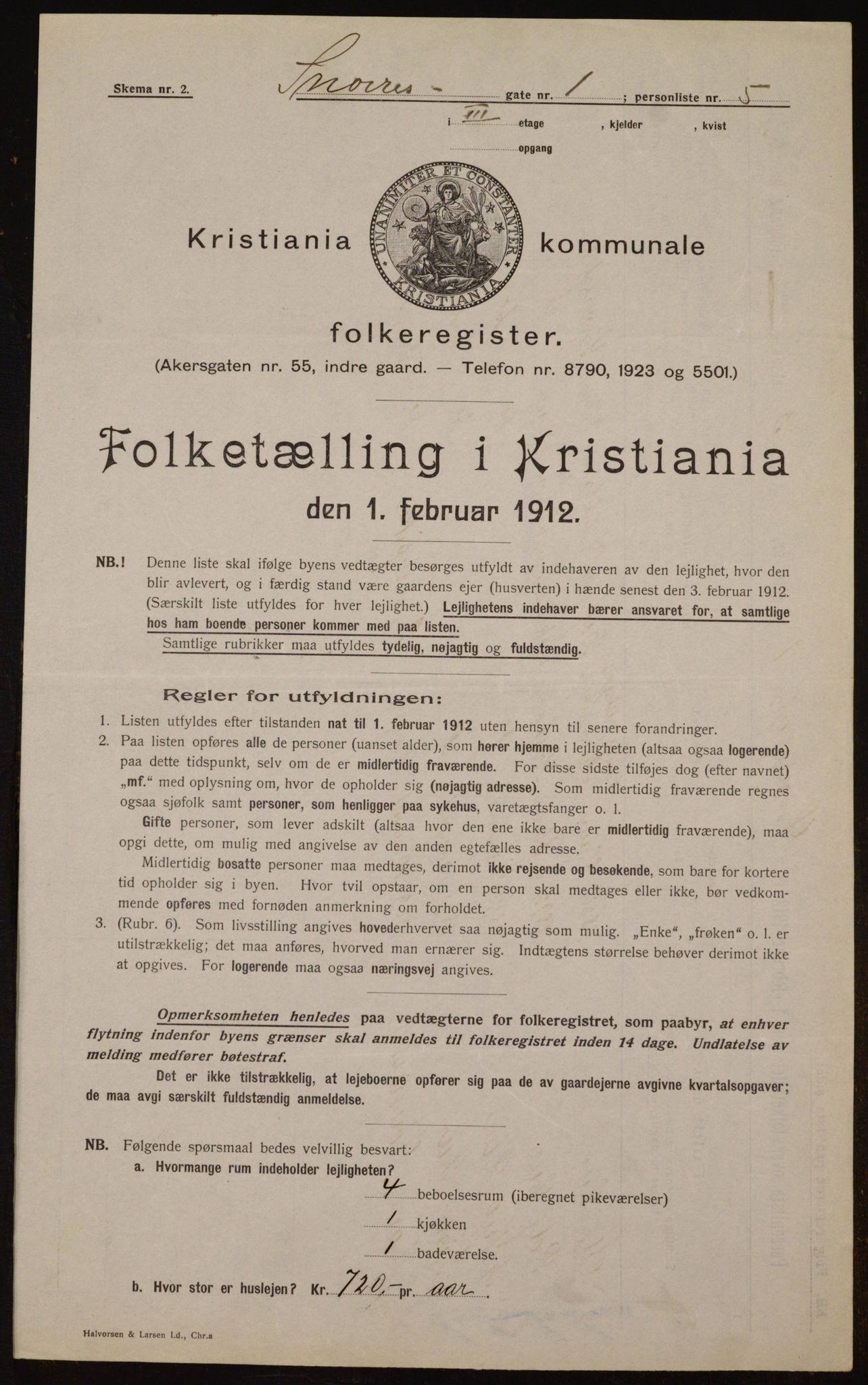 OBA, Kommunal folketelling 1.2.1912 for Kristiania, 1912, s. 98423