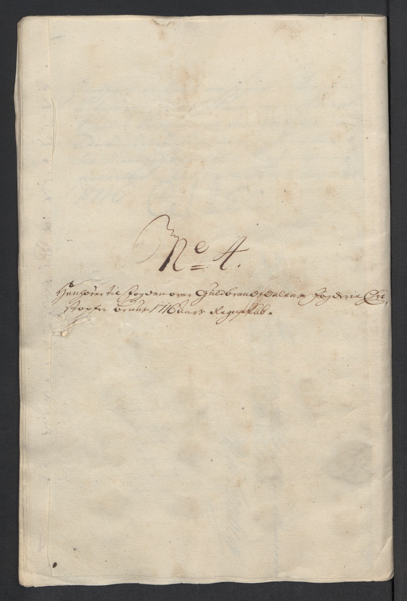 Rentekammeret inntil 1814, Reviderte regnskaper, Fogderegnskap, RA/EA-4092/R17/L1186: Fogderegnskap Gudbrandsdal, 1716, s. 78