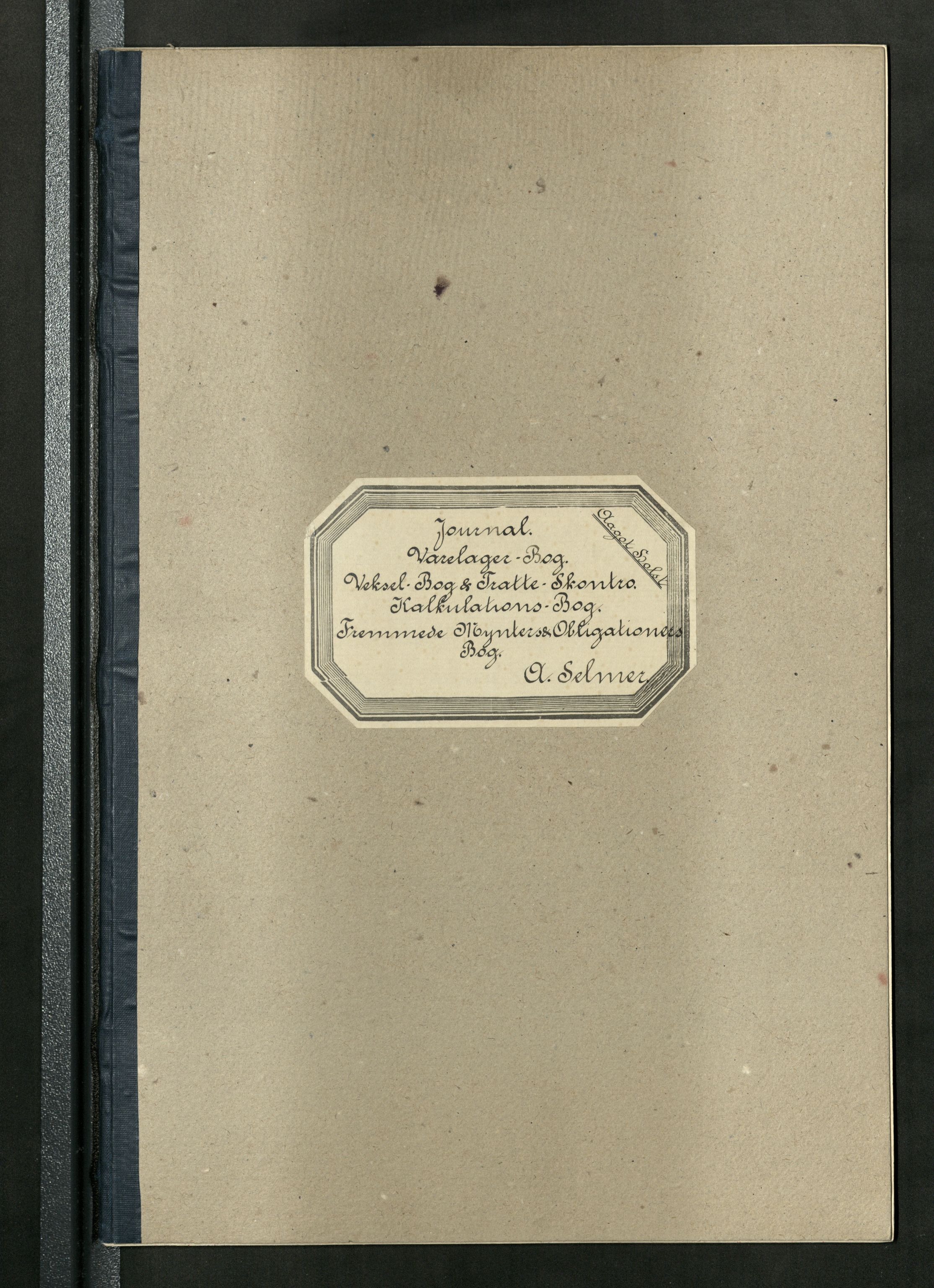 A. Selmer (Levanger), TIKA/PA-1498/R/L0003: Regnskapsjournal, 1892