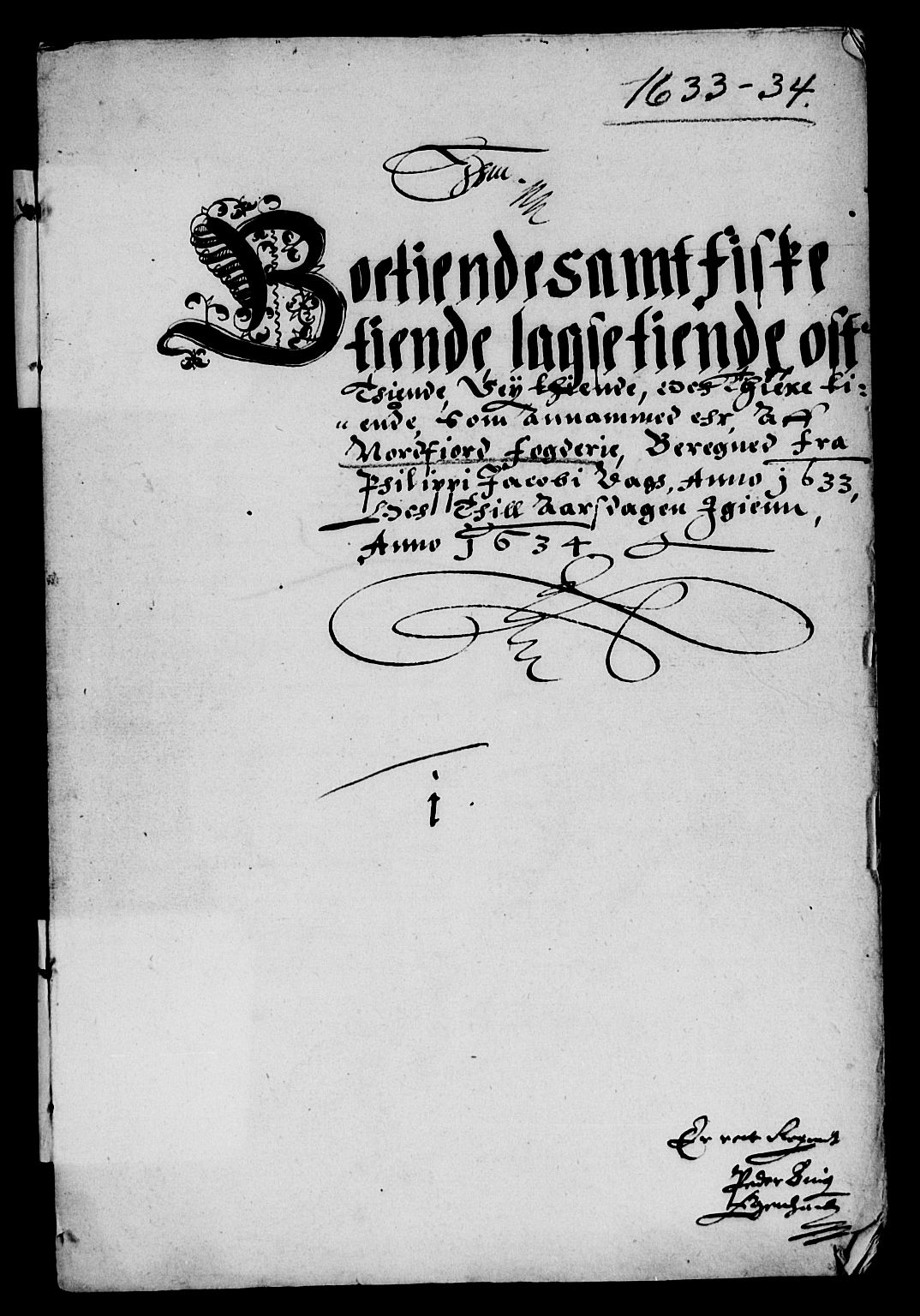 Rentekammeret inntil 1814, Reviderte regnskaper, Lensregnskaper, RA/EA-5023/R/Rb/Rbt/L0064: Bergenhus len, 1633-1634