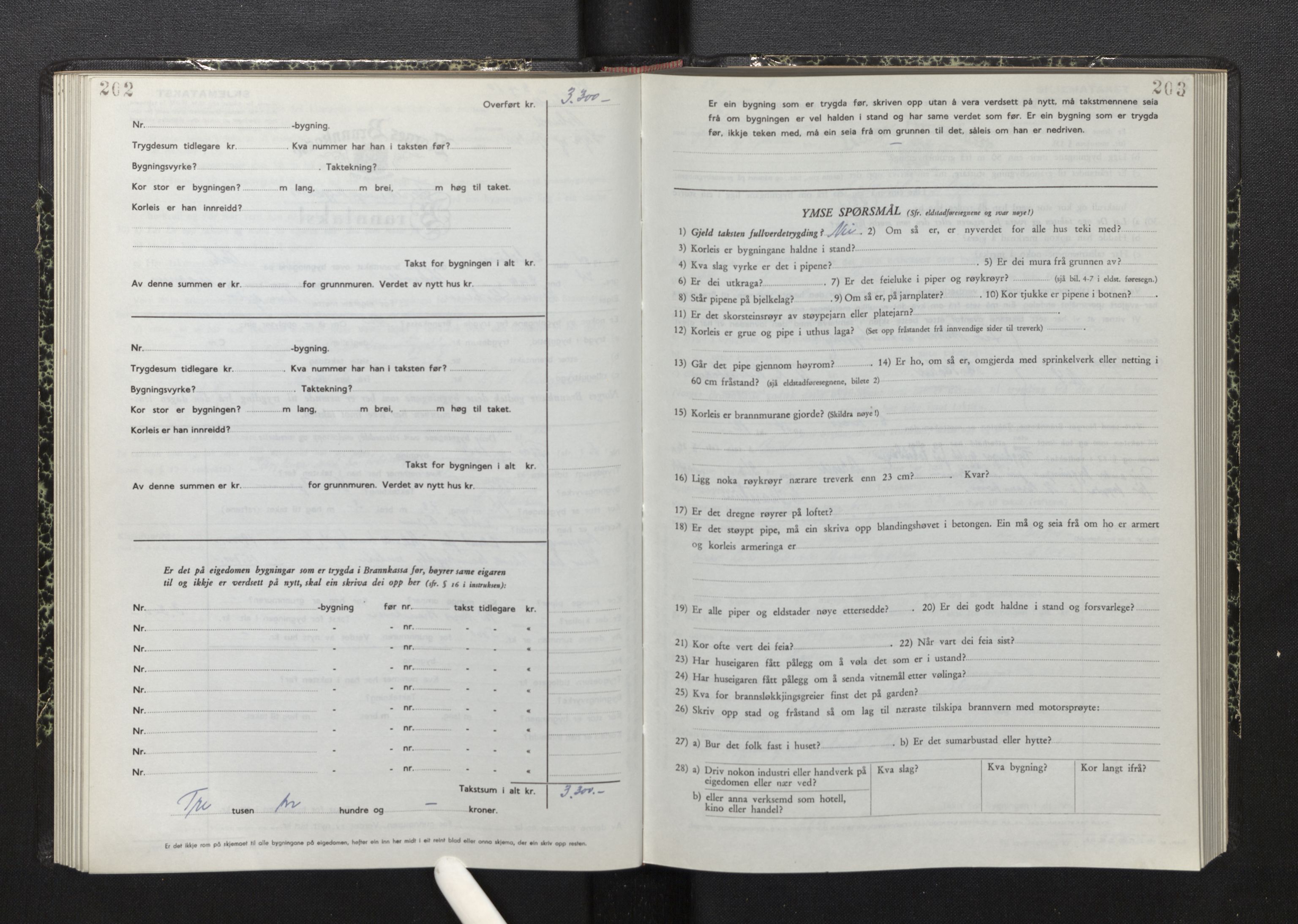 Lensmannen i Askvoll, AV/SAB-A-26301/0012/L0006: Branntakstprotokoll, skjematakst, 1950-1955, s. 202-203