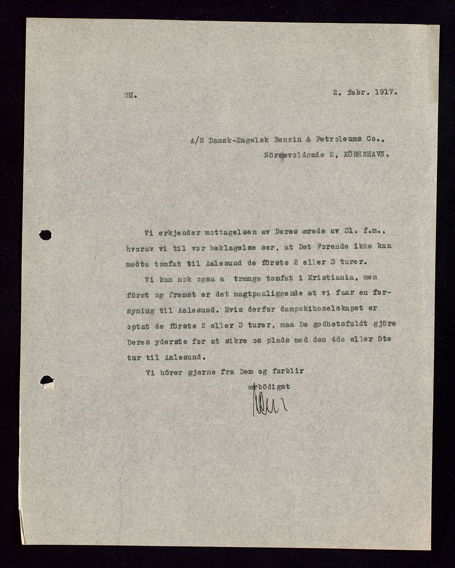 Pa 1521 - A/S Norske Shell, AV/SAST-A-101915/E/Ea/Eaa/L0002: Sjefskorrespondanse, 1917-1918, s. 349