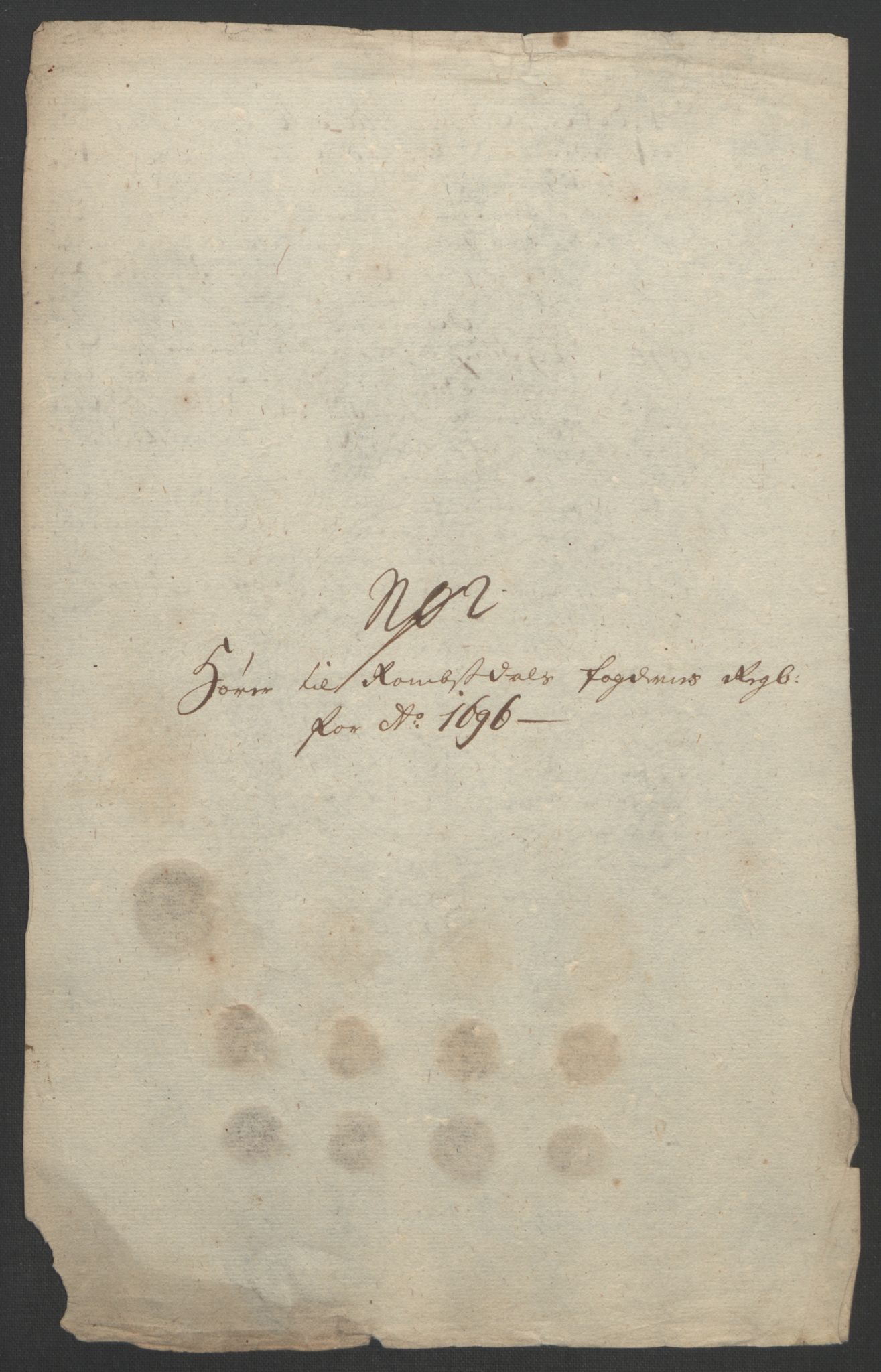 Rentekammeret inntil 1814, Reviderte regnskaper, Fogderegnskap, AV/RA-EA-4092/R55/L3652: Fogderegnskap Romsdal, 1695-1696, s. 284