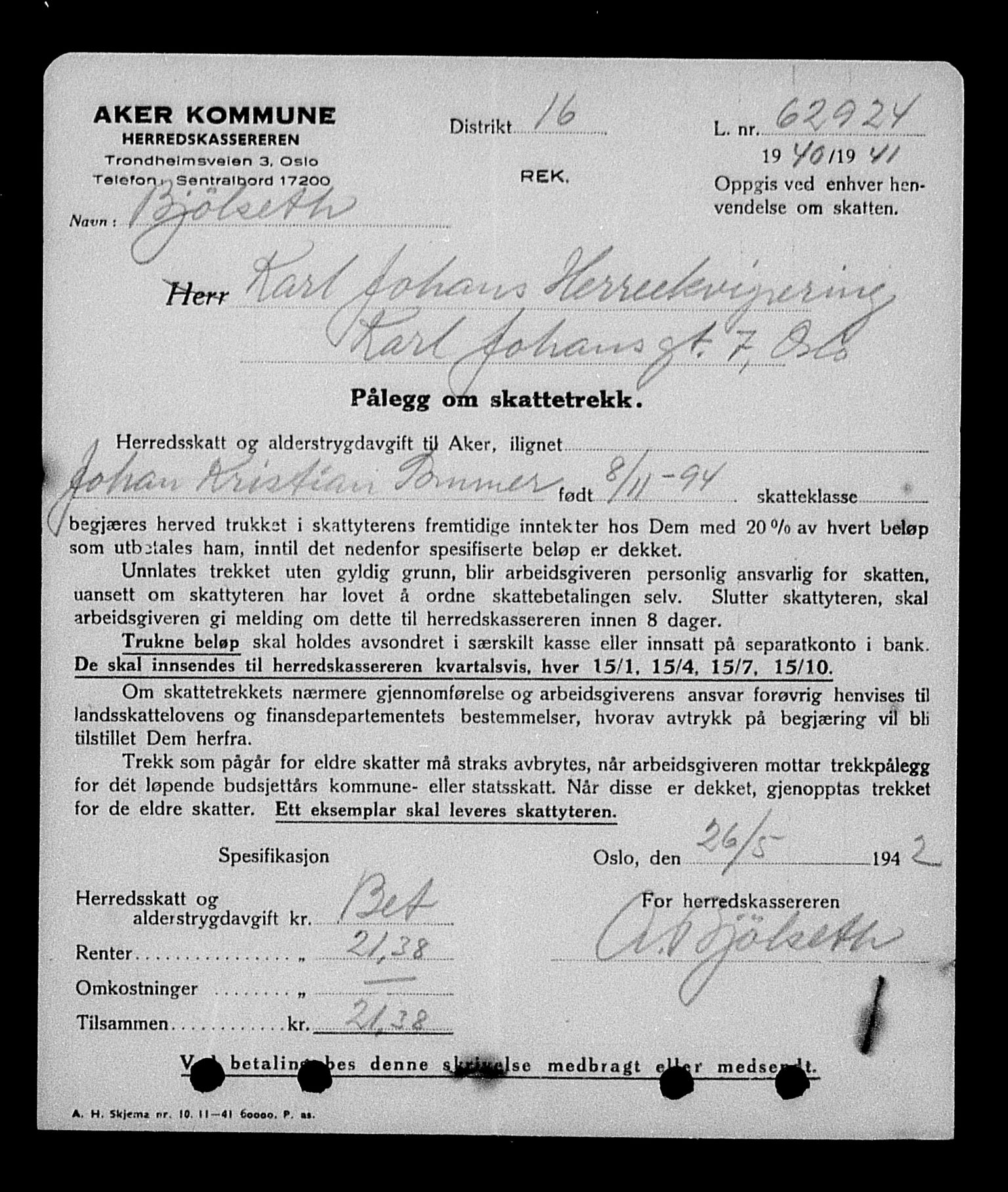 Justisdepartementet, Tilbakeføringskontoret for inndratte formuer, AV/RA-S-1564/H/Hc/Hcc/L0949: --, 1945-1947, s. 132