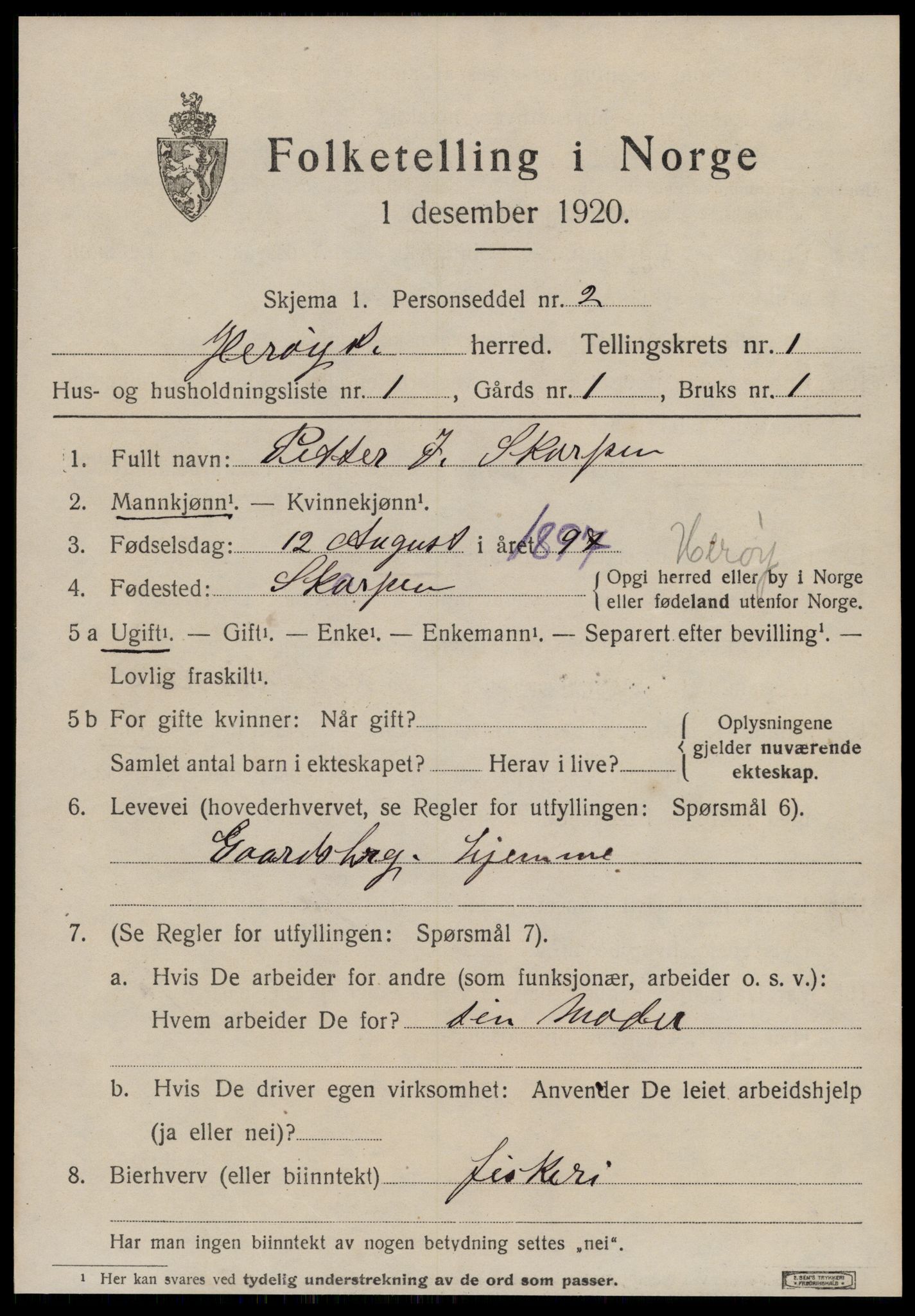 SAT, Folketelling 1920 for 1515 Herøy herred, 1920, s. 1433