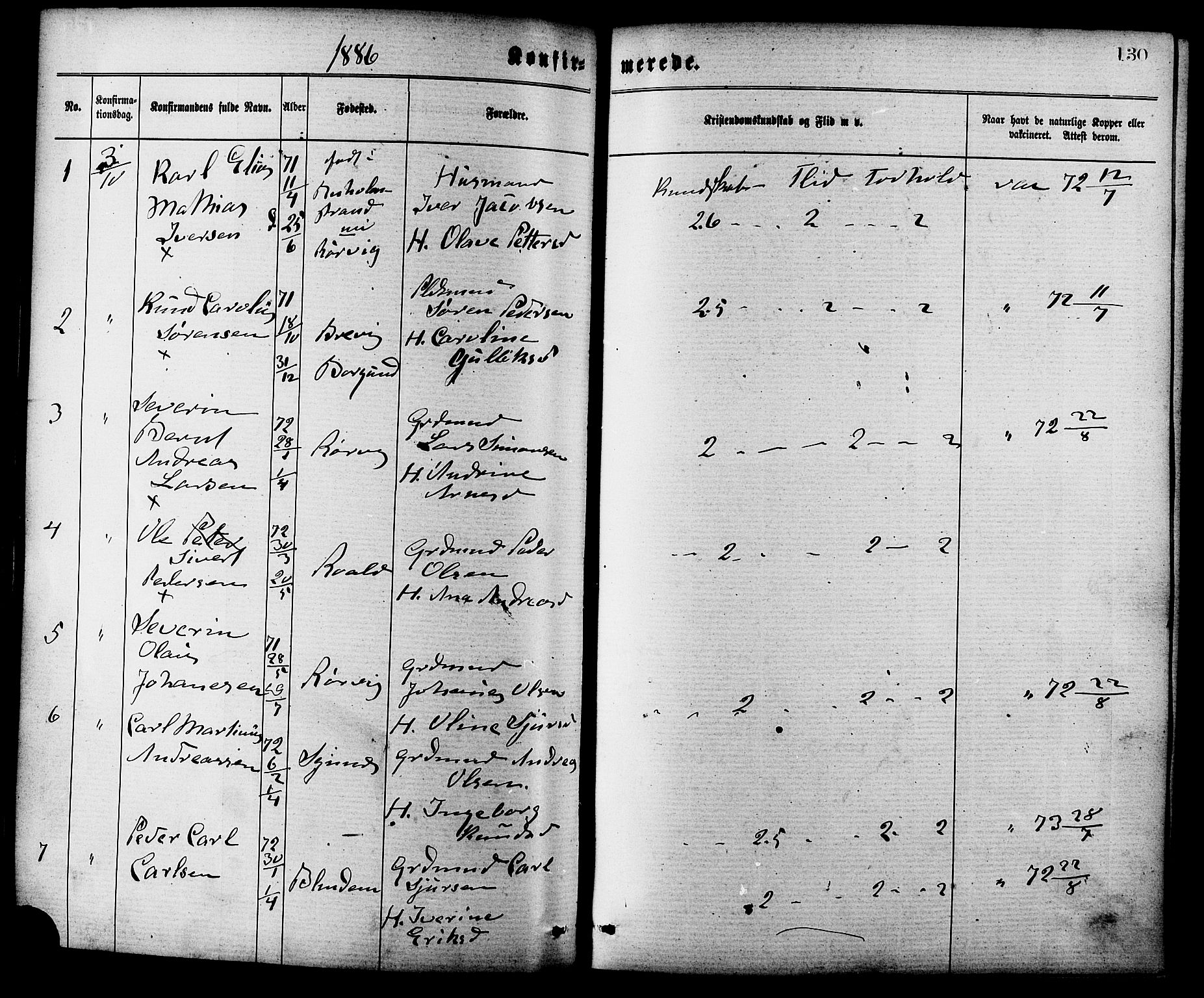 Ministerialprotokoller, klokkerbøker og fødselsregistre - Møre og Romsdal, SAT/A-1454/537/L0519: Ministerialbok nr. 537A03, 1876-1889, s. 130