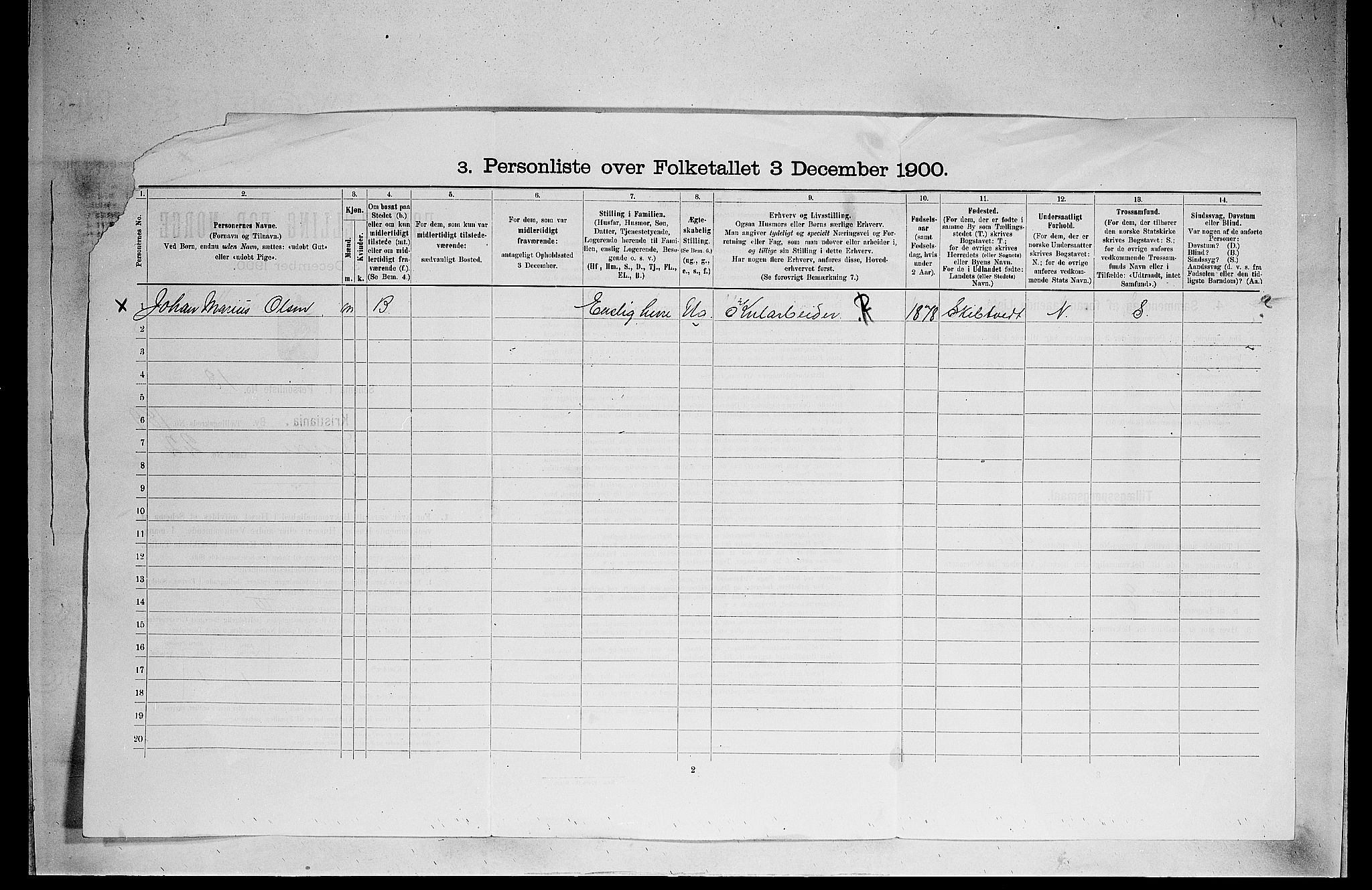 SAO, Folketelling 1900 for 0301 Kristiania kjøpstad, 1900, s. 28712