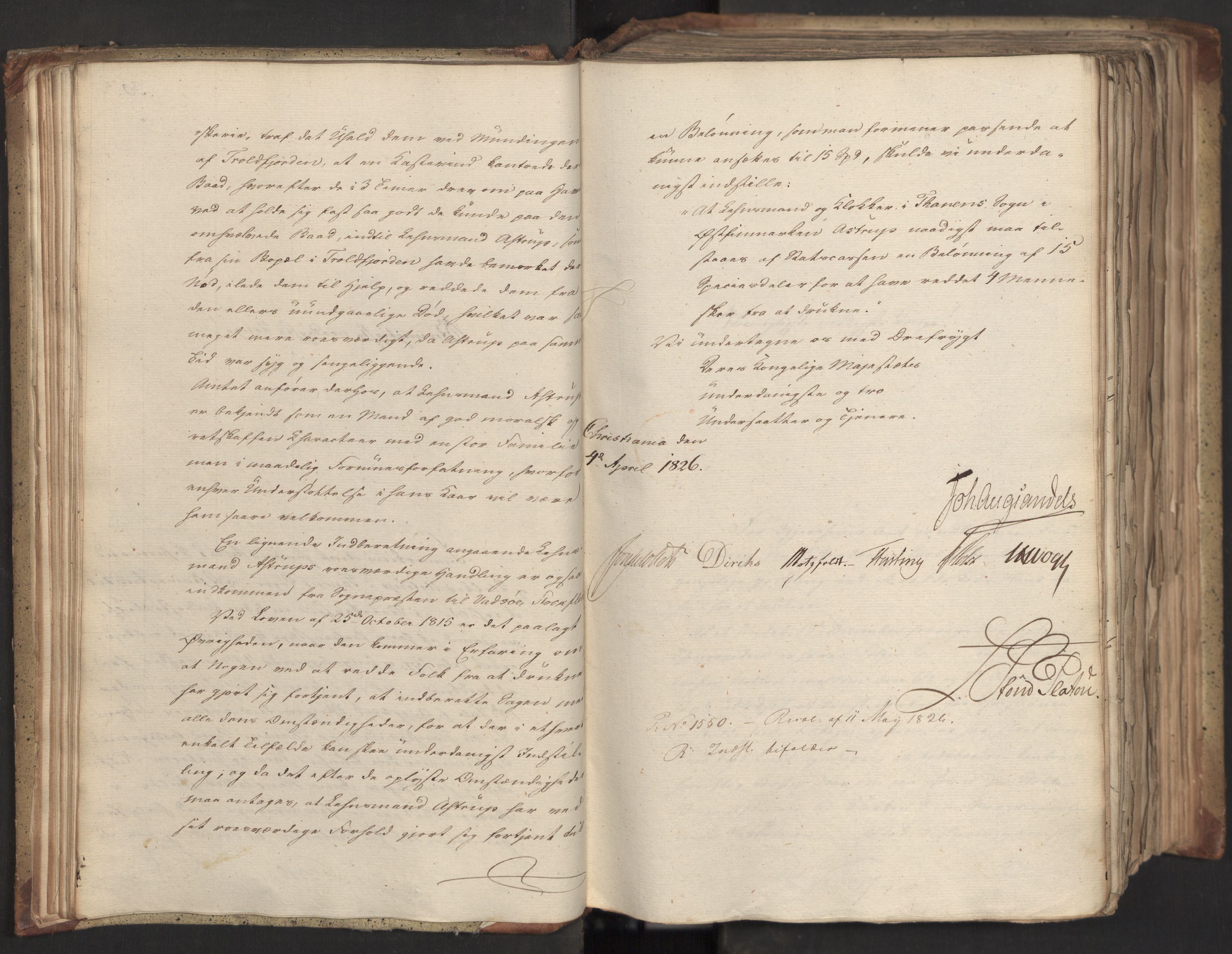 Statsrådsavdelingen i Stockholm, AV/RA-S-1003/D/Da/L0046: Regjeringsinnstillinger nr. 3308-3500, 1826, s. 37