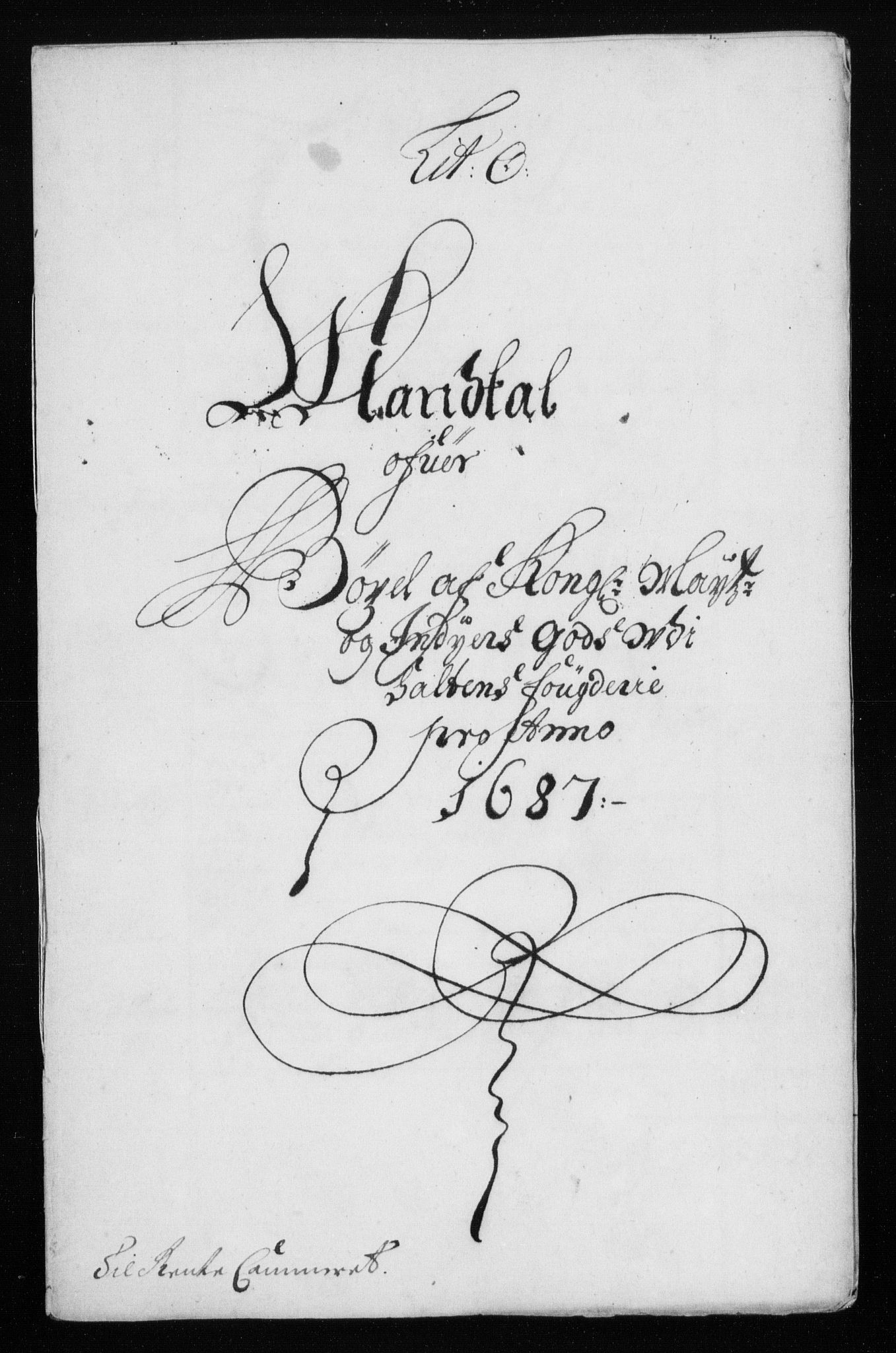 Rentekammeret inntil 1814, Reviderte regnskaper, Stiftamtstueregnskaper, Trondheim stiftamt og Nordland amt, RA/EA-6044/R/Rh/L0009: Nordland amt, 1687