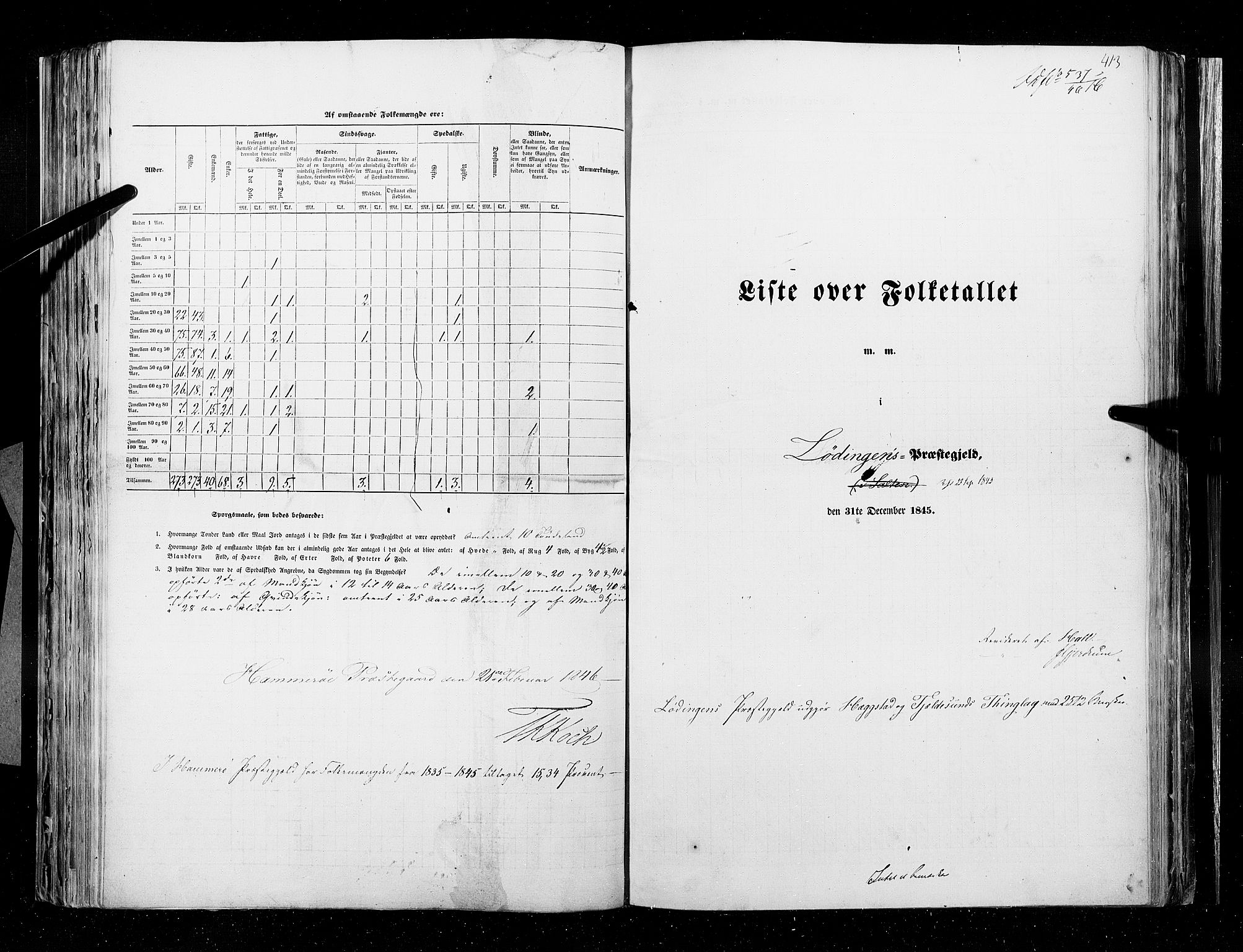 RA, Folketellingen 1845, bind 9B: Nordland amt, 1845, s. 413