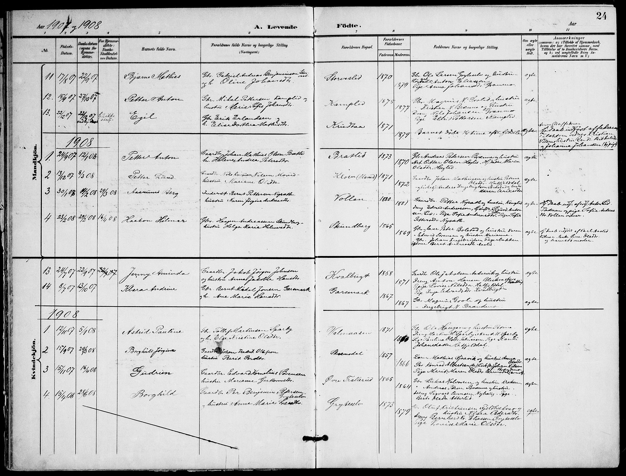 Ministerialprotokoller, klokkerbøker og fødselsregistre - Nordland, SAT/A-1459/823/L0326: Ministerialbok nr. 823A03, 1899-1919, s. 24