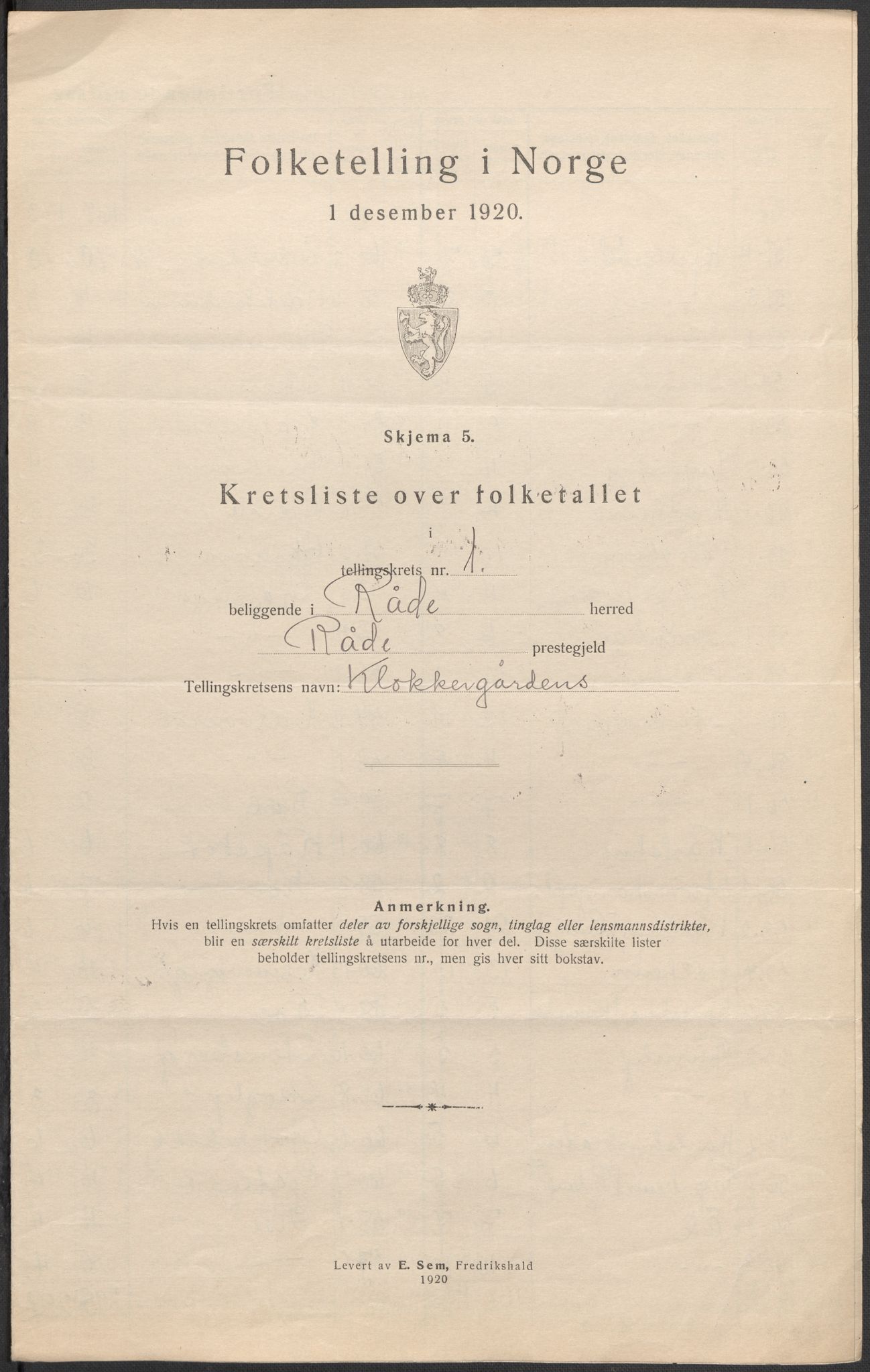 SAO, Folketelling 1920 for 0135 Råde herred, 1920, s. 13