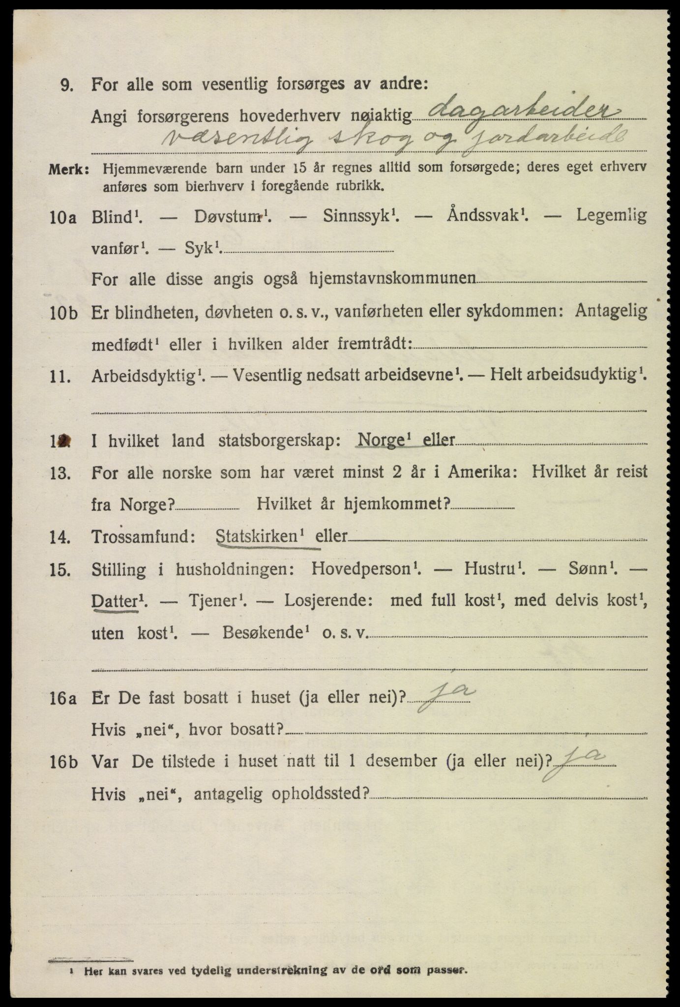 SAK, Folketelling 1920 for 0936 Hornnes herred, 1920, s. 2008