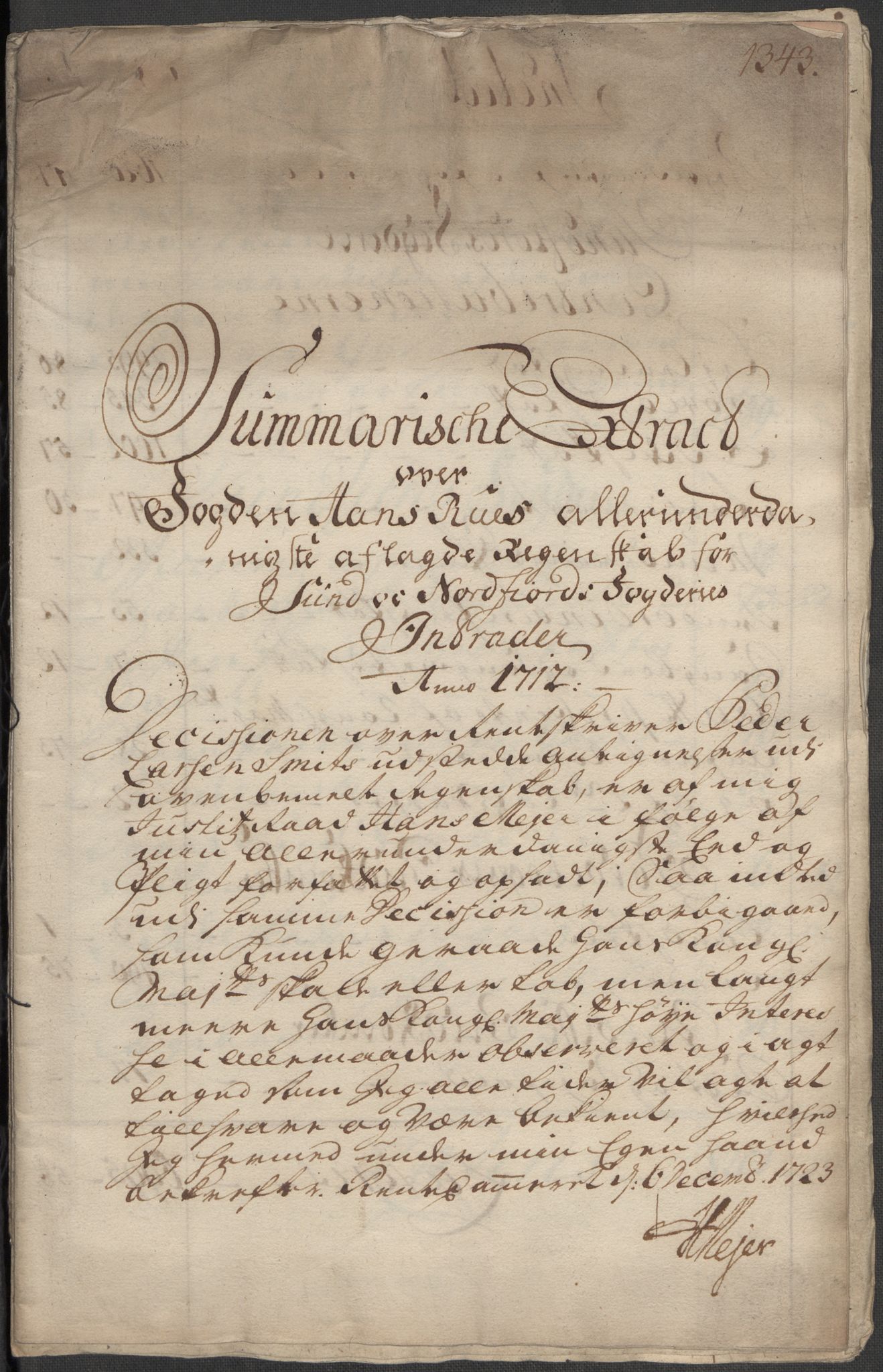 Rentekammeret inntil 1814, Reviderte regnskaper, Fogderegnskap, RA/EA-4092/R53/L3435: Fogderegnskap Sunn- og Nordfjord, 1712, s. 33