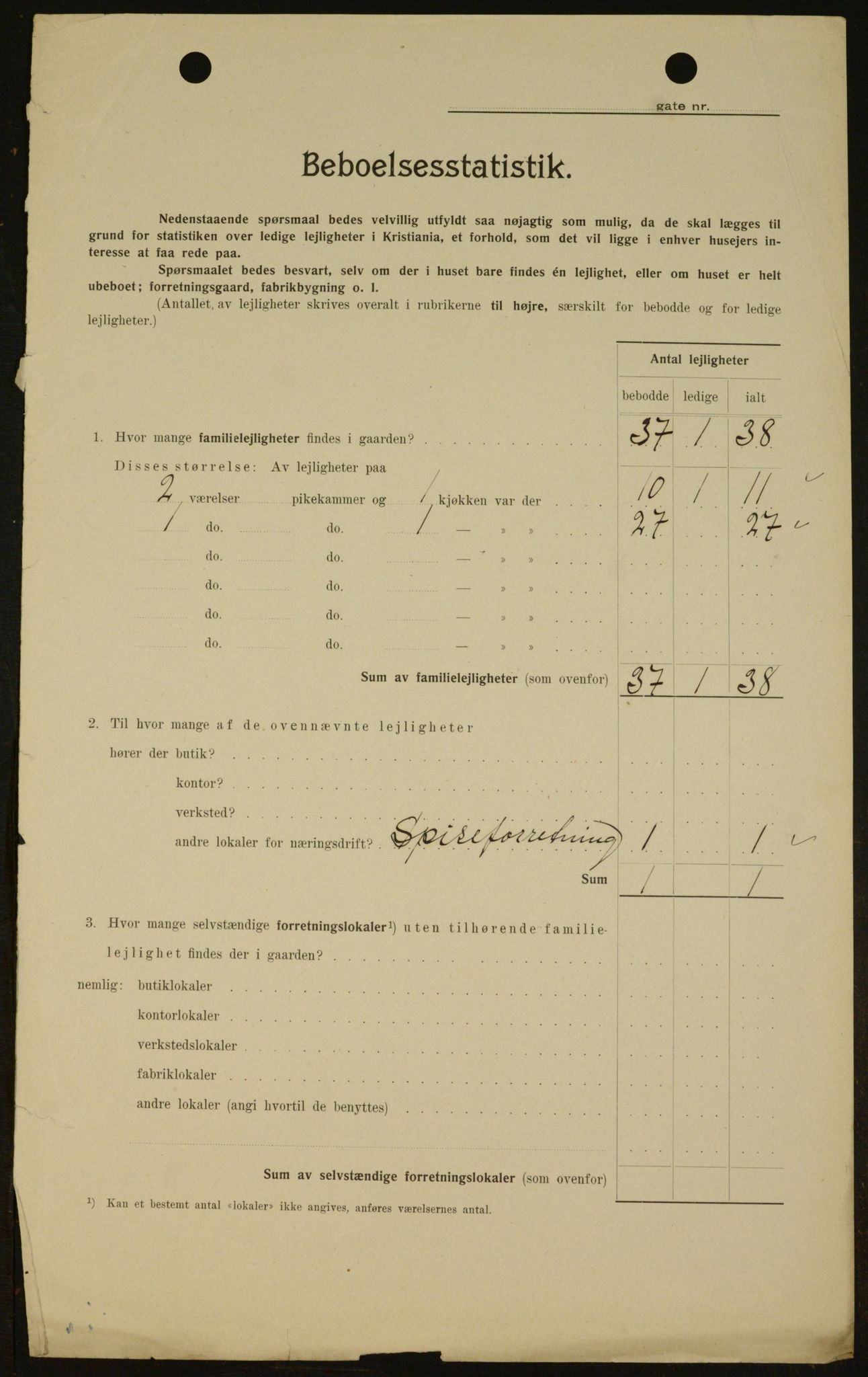 OBA, Kommunal folketelling 1.2.1909 for Kristiania kjøpstad, 1909, s. 117221