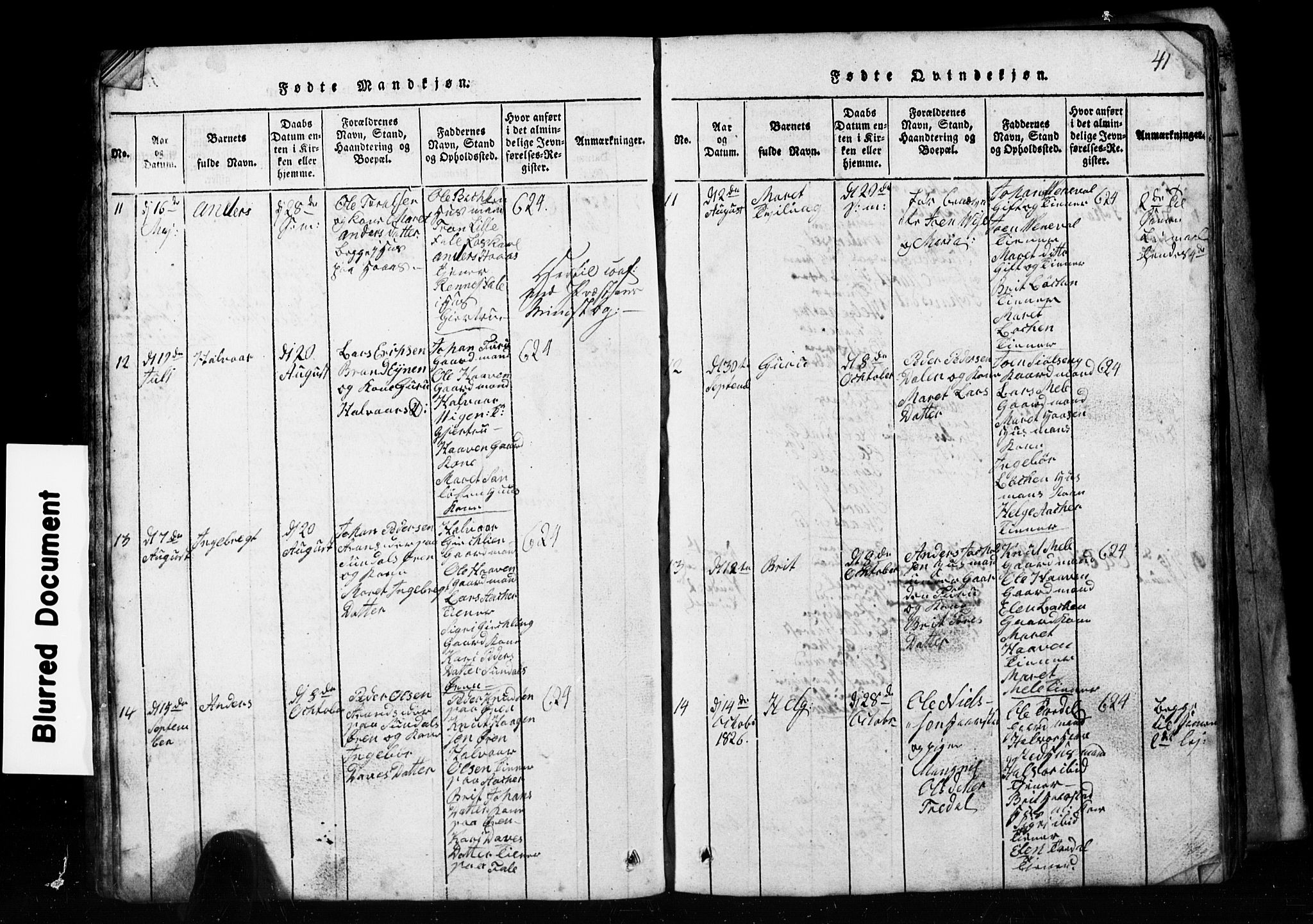 Ministerialprotokoller, klokkerbøker og fødselsregistre - Møre og Romsdal, AV/SAT-A-1454/590/L1016: Klokkerbok nr. 590C01, 1819-1838, s. 40-41