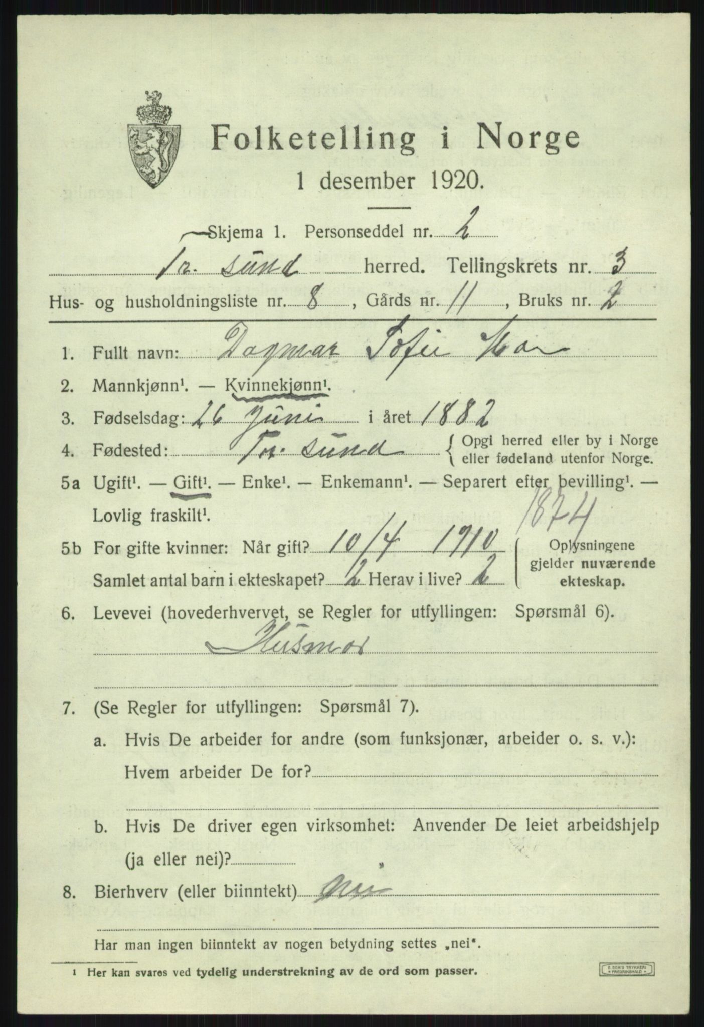 SATØ, Folketelling 1920 for 1934 Tromsøysund herred, 1920, s. 2778