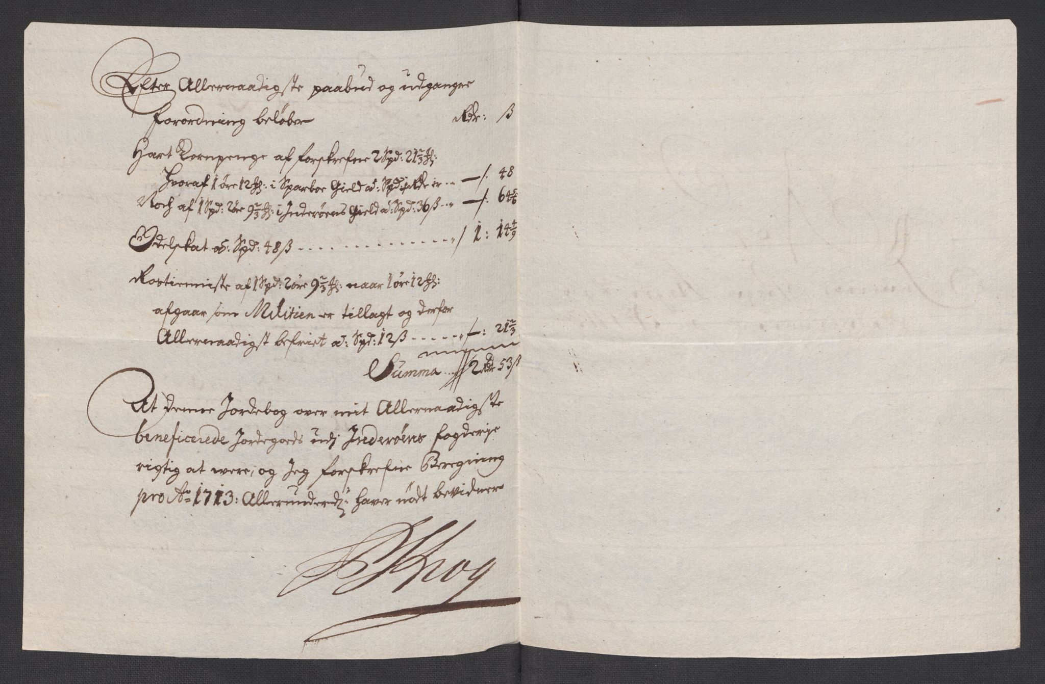 Rentekammeret inntil 1814, Reviderte regnskaper, Fogderegnskap, RA/EA-4092/R63/L4321: Fogderegnskap Inderøy, 1713, s. 144