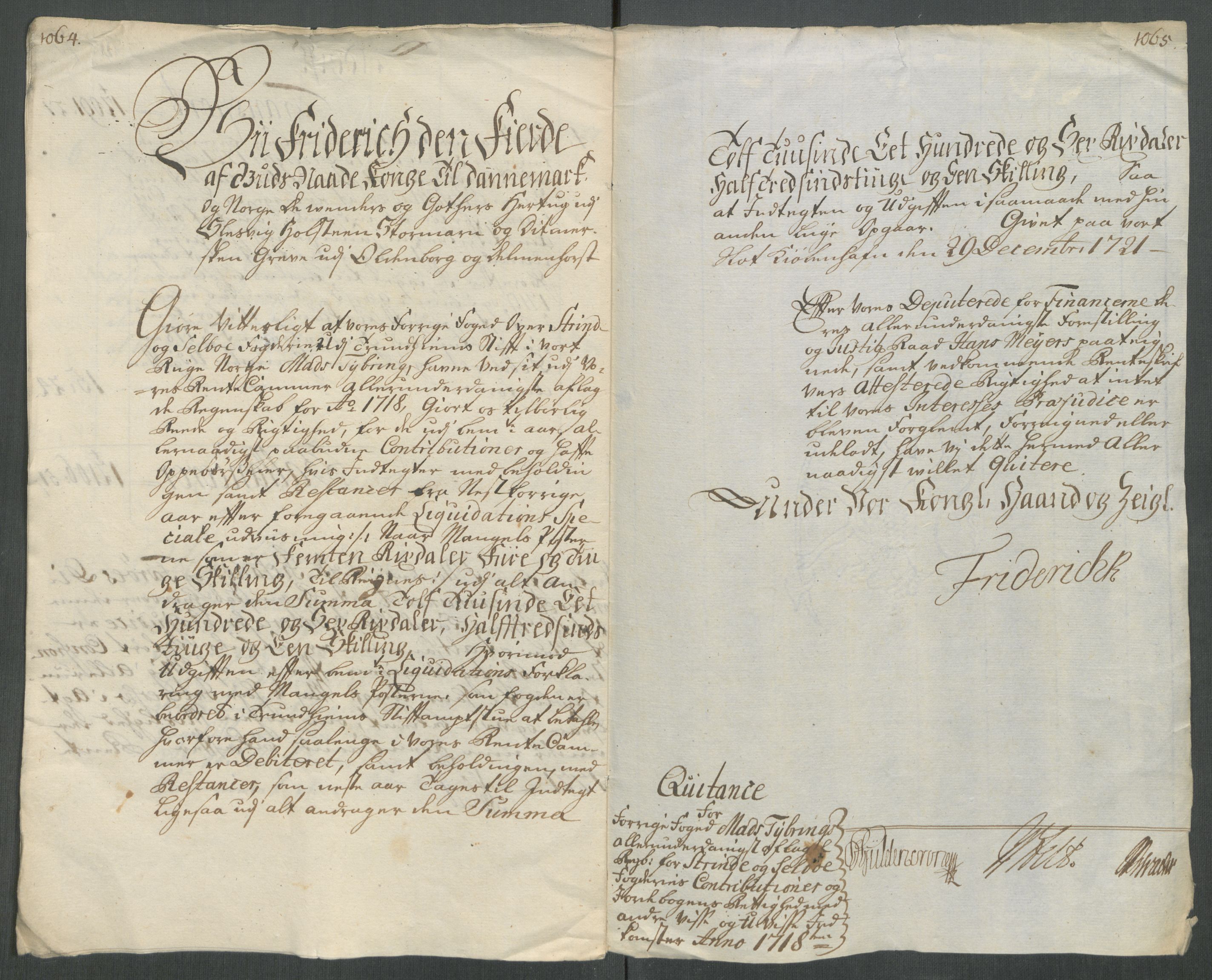 Rentekammeret inntil 1814, Reviderte regnskaper, Fogderegnskap, RA/EA-4092/R61/L4116: Fogderegnskap Strinda og Selbu, 1717-1718, s. 299