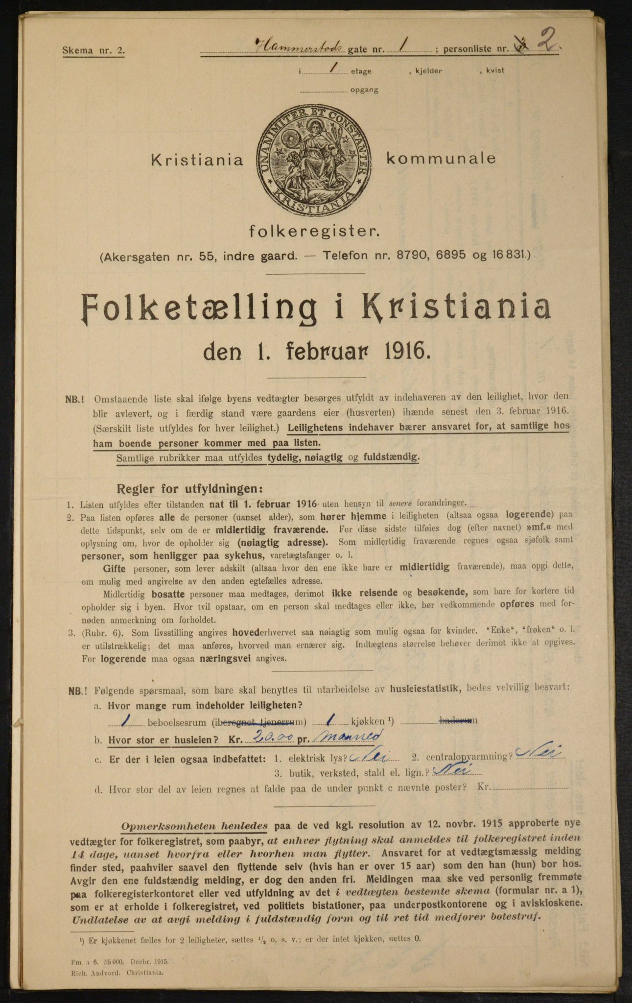 OBA, Kommunal folketelling 1.2.1916 for Kristiania, 1916, s. 35121