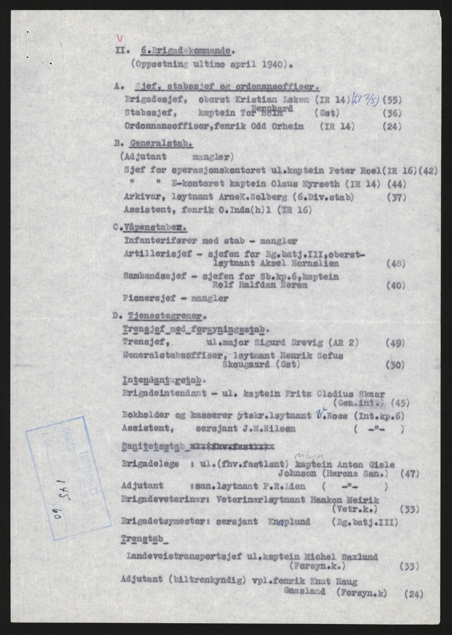 Forsvaret, Forsvarets krigshistoriske avdeling, AV/RA-RAFA-2017/Y/Yb/L0132: II-C-11-600  -  6. Divisjon / 6. Distriktskommando, 1940-1960, s. 59