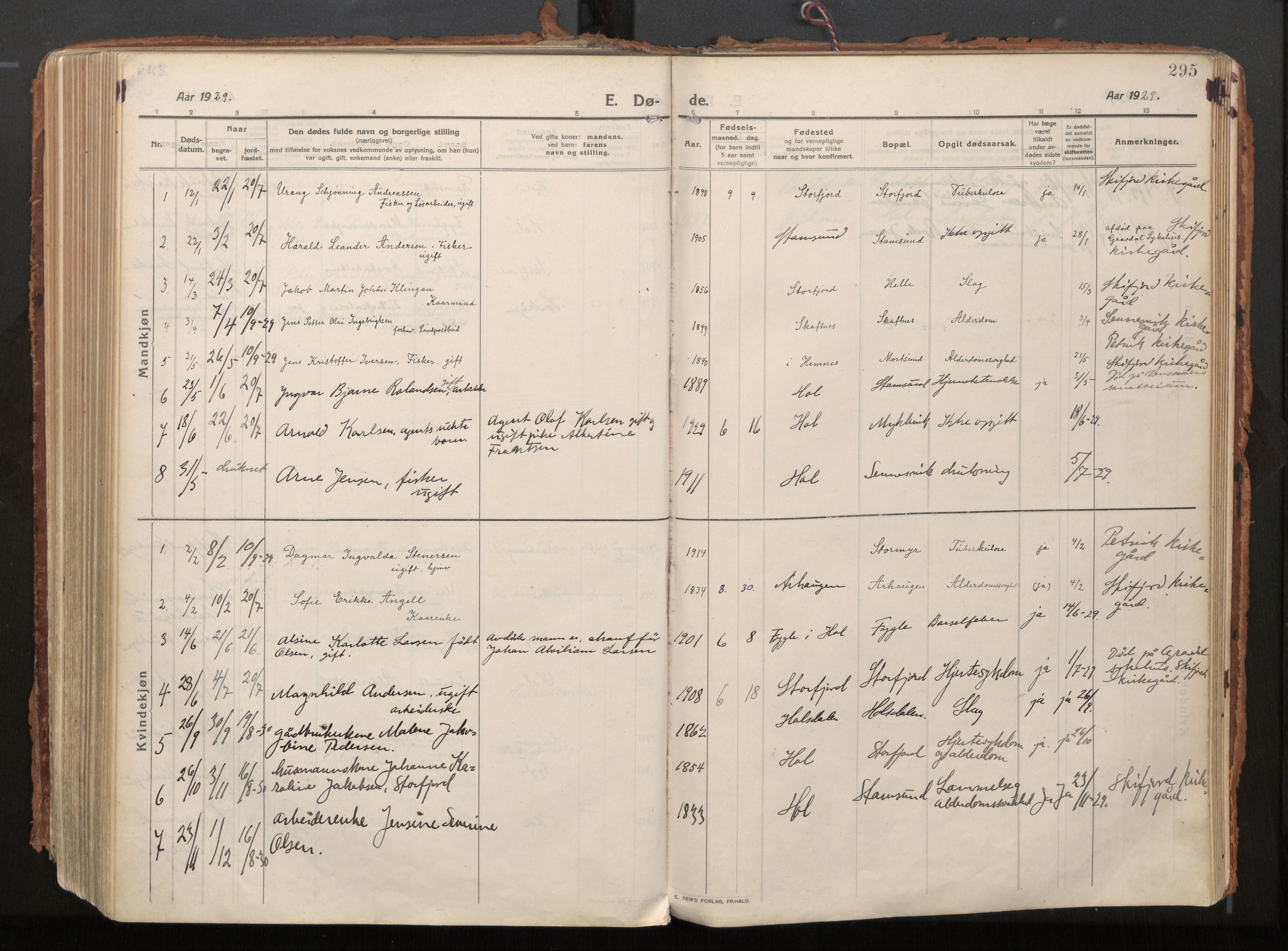 Ministerialprotokoller, klokkerbøker og fødselsregistre - Nordland, AV/SAT-A-1459/882/L1181: Ministerialbok nr. 882A03, 1913-1937, s. 295