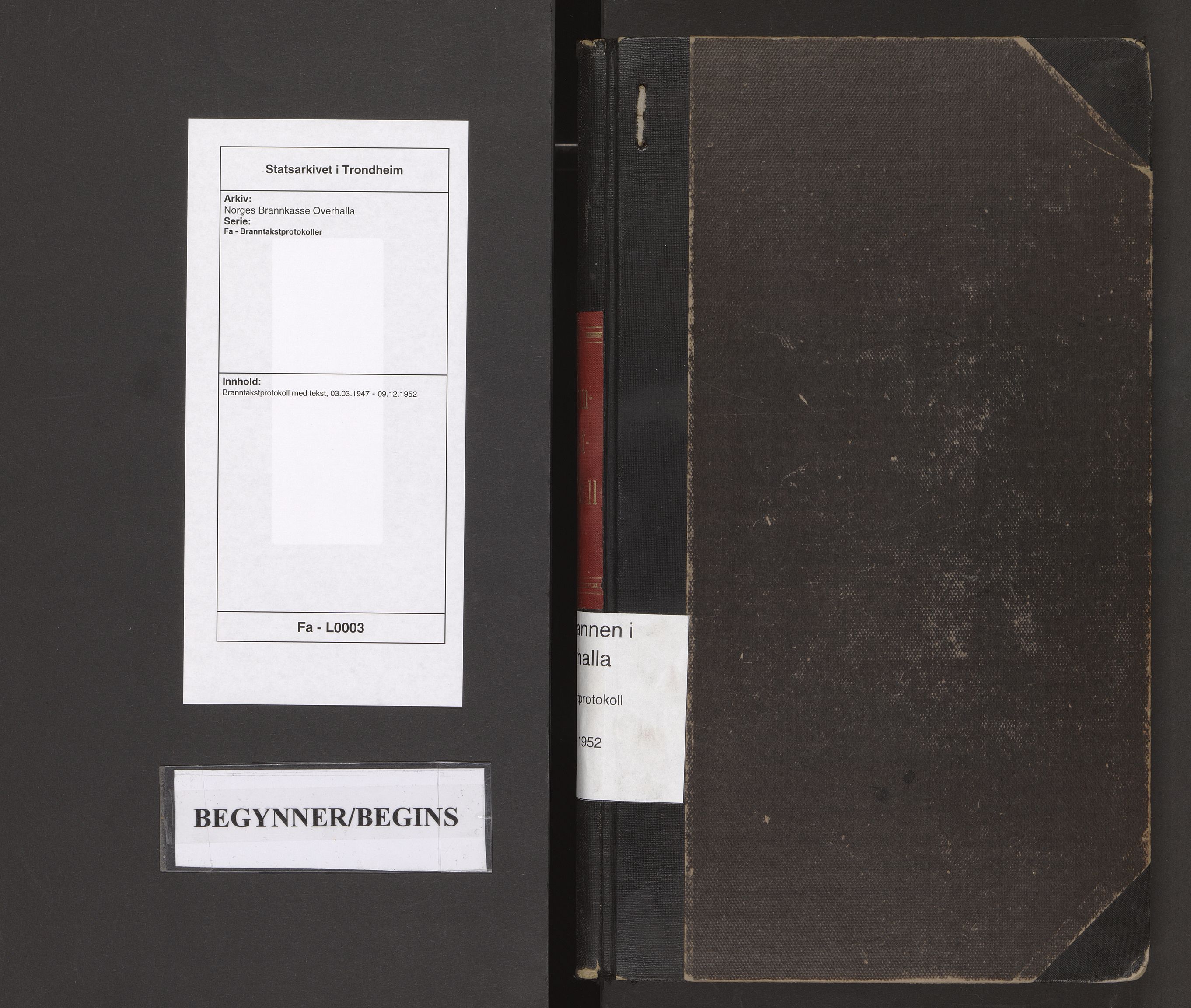 Norges Brannkasse Overhalla, SAT/A-5556/Fa/L0003: Branntakstprotokoll med tekst, 1947-1952