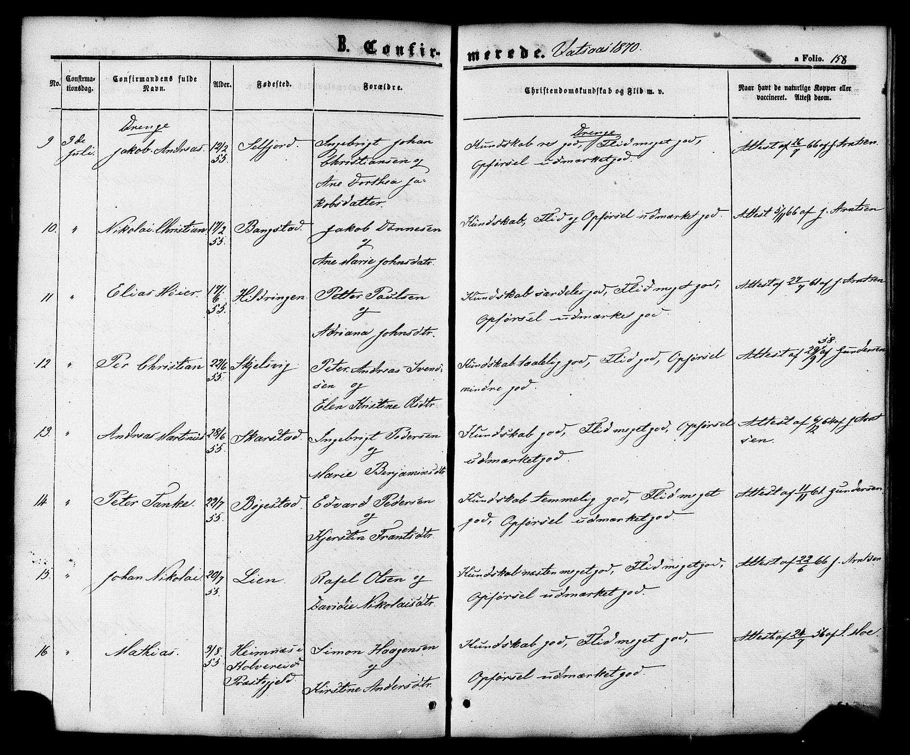 Ministerialprotokoller, klokkerbøker og fødselsregistre - Nordland, SAT/A-1459/810/L0146: Ministerialbok nr. 810A08 /1, 1862-1874, s. 158