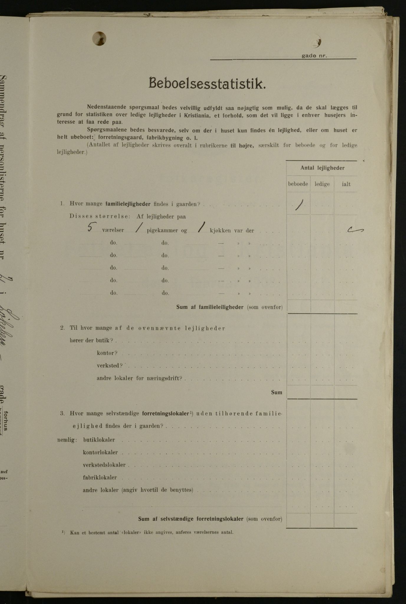 OBA, Kommunal folketelling 1.2.1908 for Kristiania kjøpstad, 1908, s. 52434