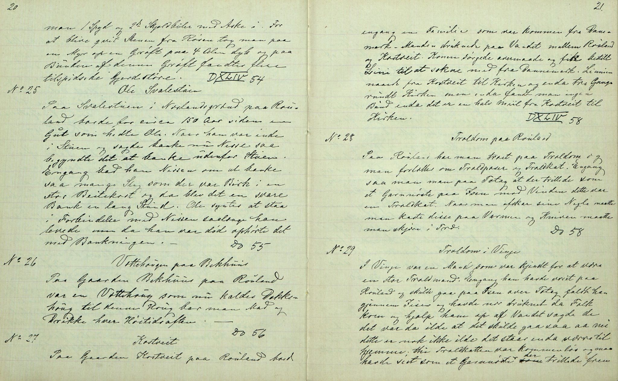 Rikard Berge, TEMU/TGM-A-1003/F/L0007/0009: 251-299 / 259 Bø i Telemarken III. Samlet af Halvor Nilsen Tvedten, 1894-1895, s. 20-21
